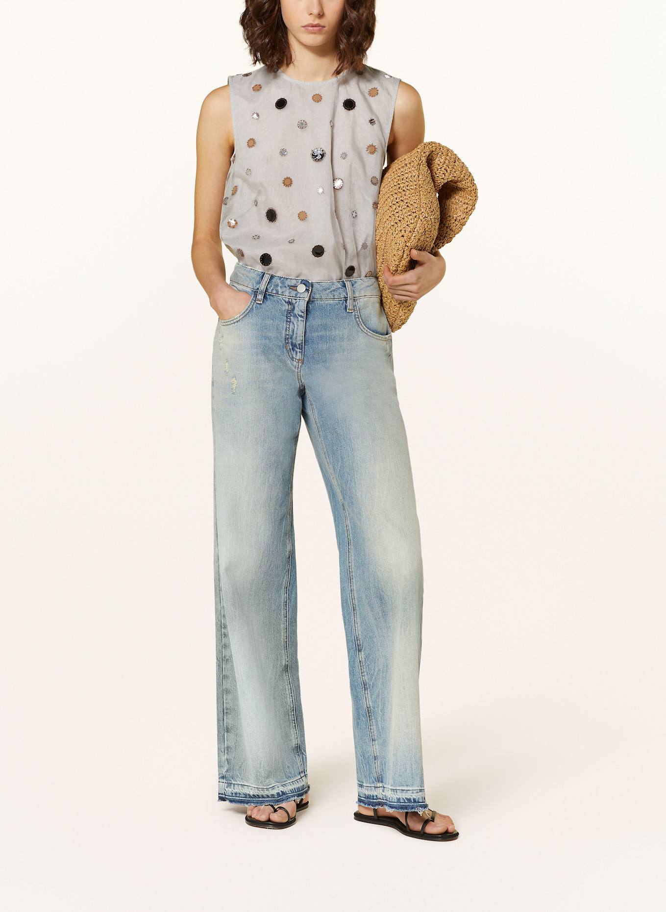 LUISA CERANO Jeans: 234 denim blue