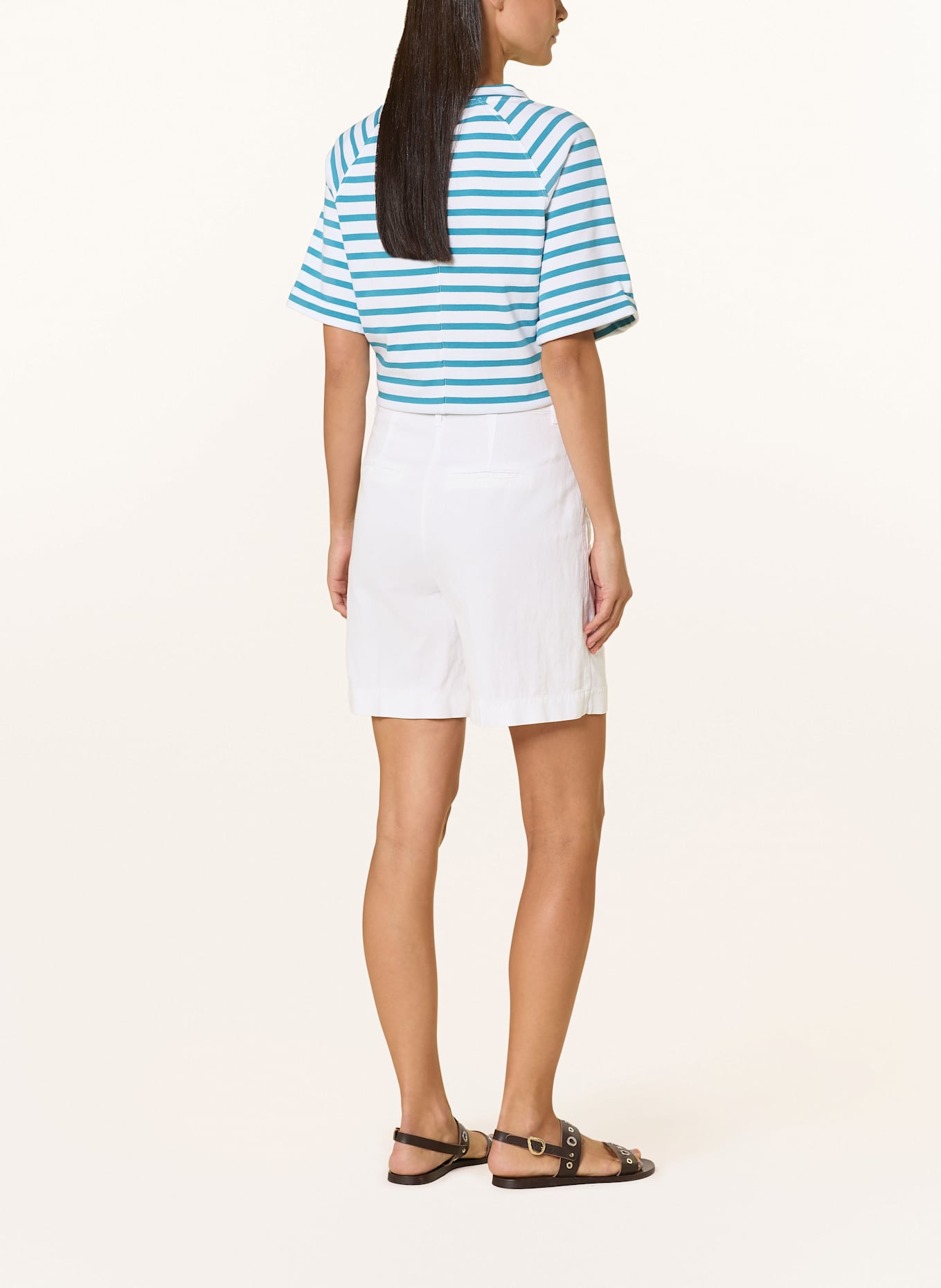 LUISA CERANO Shorts mit Leinen: 100 bleached white
