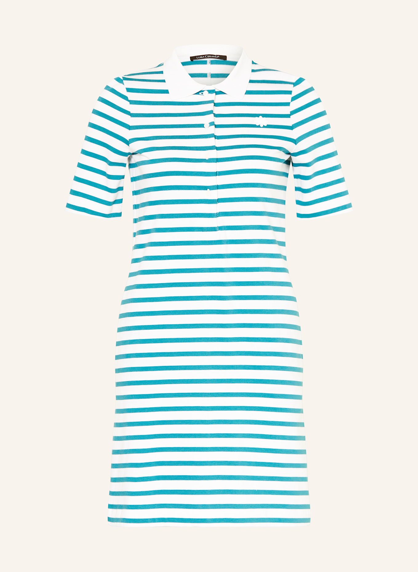 LUISA CERANO Jersey dress: BLUE / WHITE