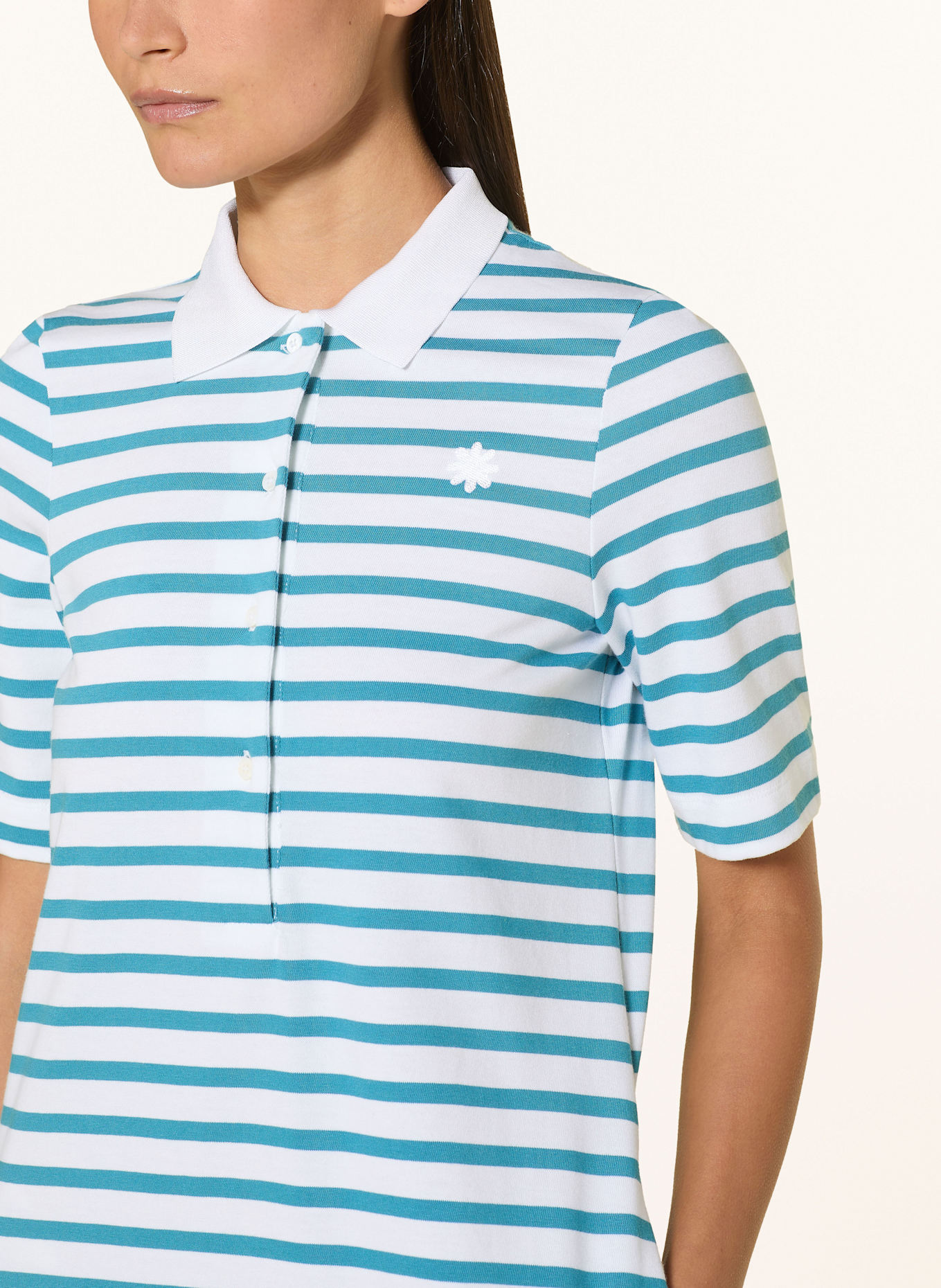 LUISA CERANO Jersey dress: BLUE / WHITE