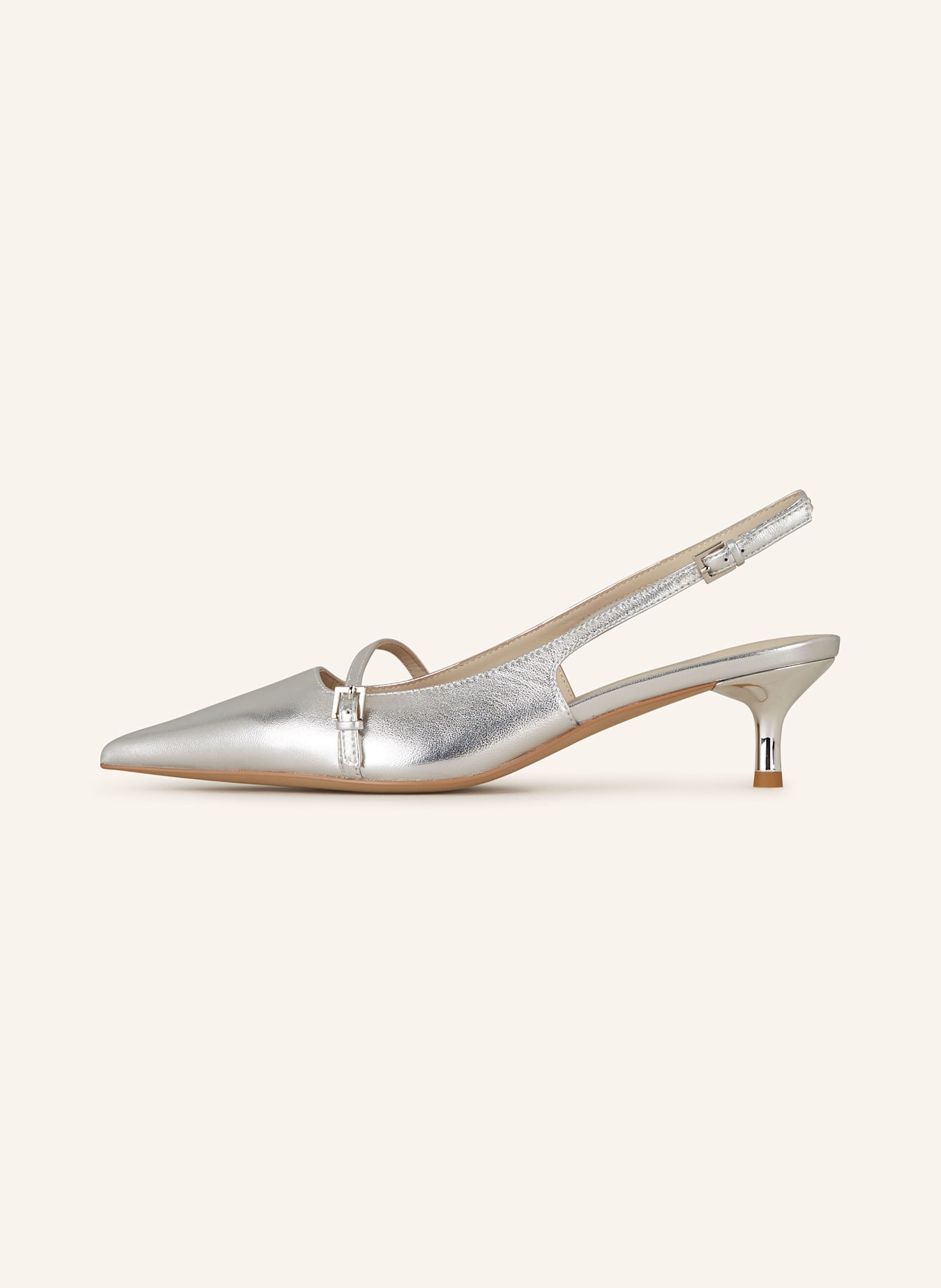 MARC CAIN Mary Jane ballet flats: 800 silver