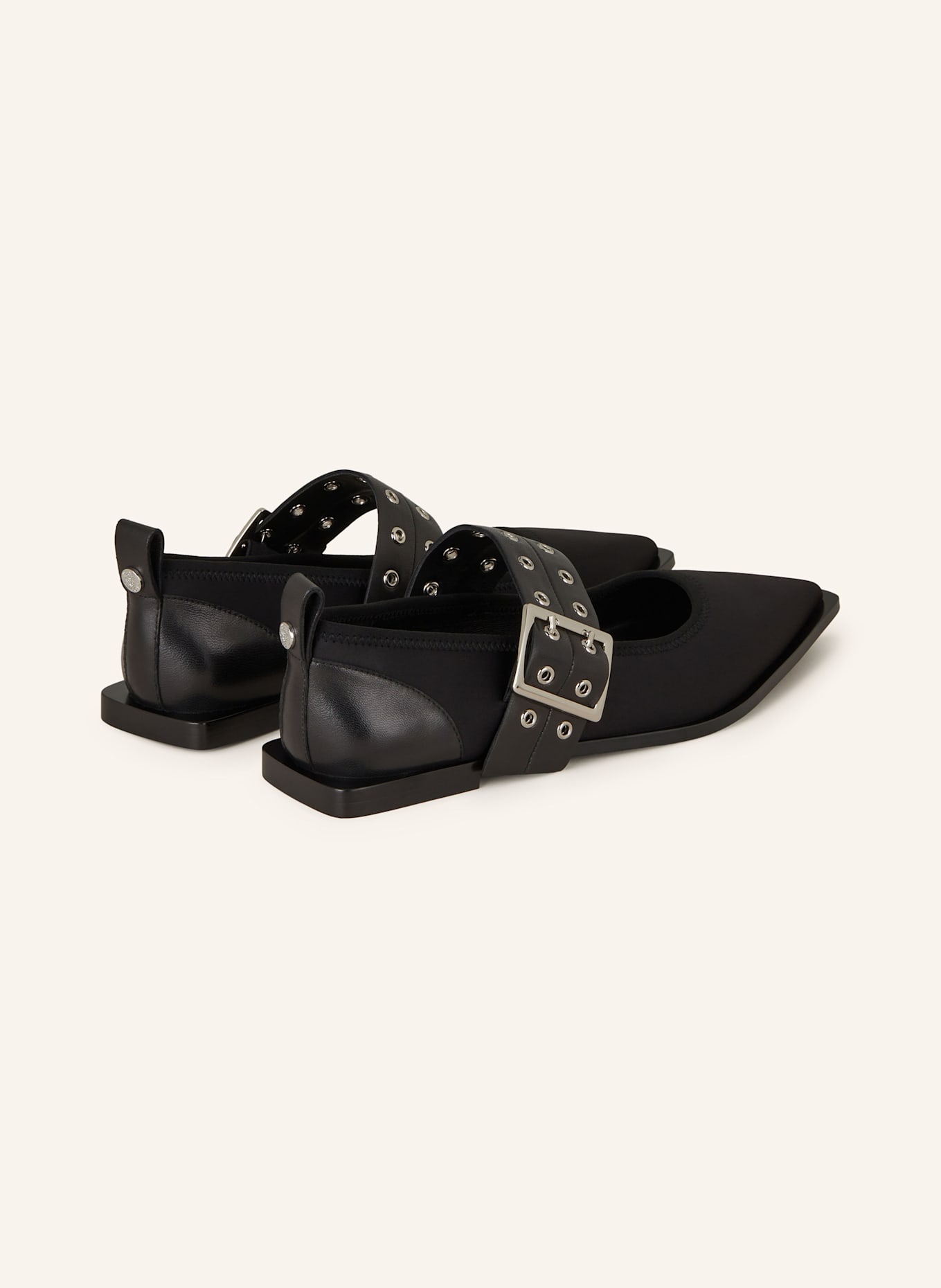 MARC CAIN Mary-Jane-Ballerinas: 900 BLACK