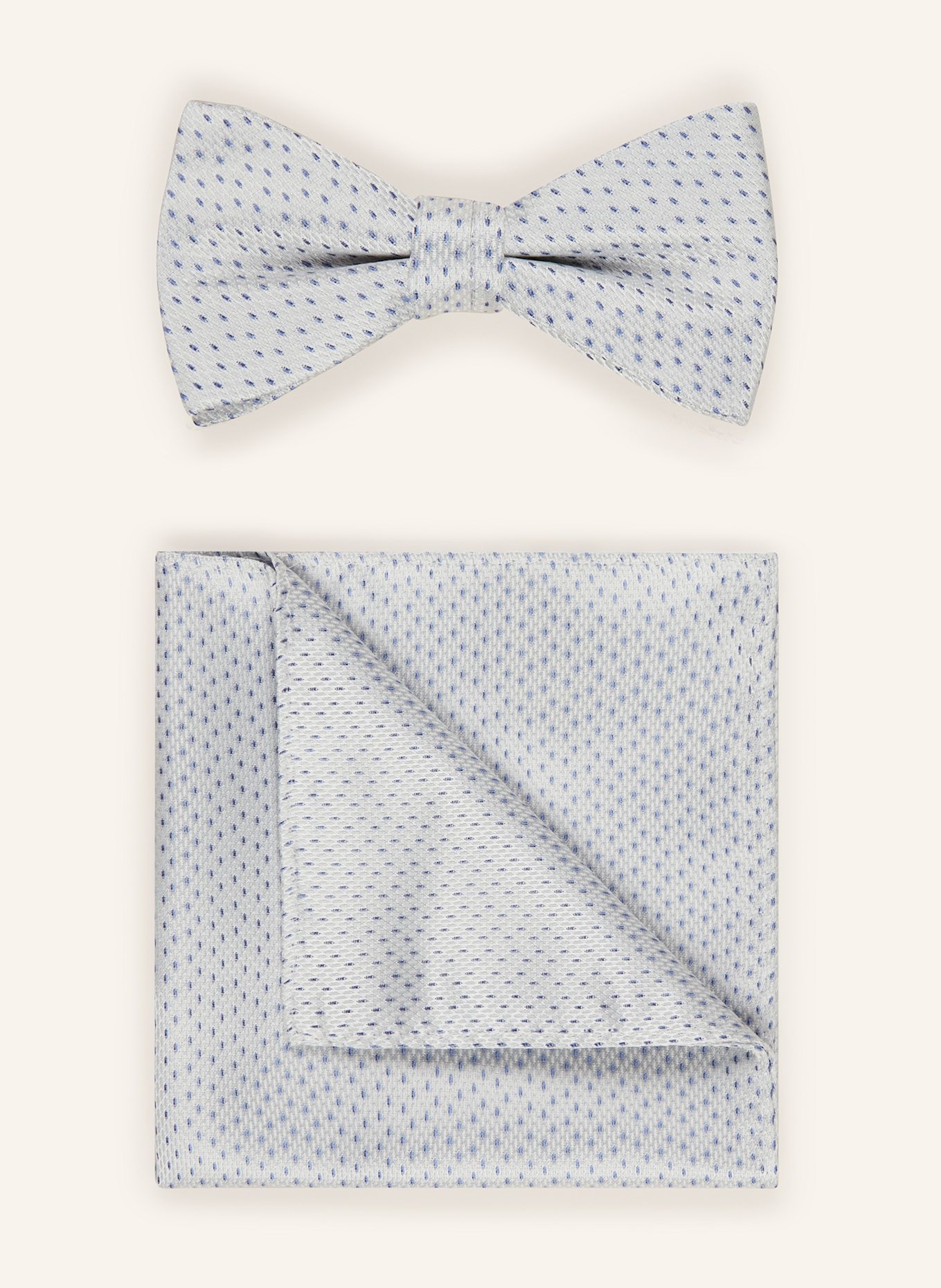 JOOP! Set JTIE: vlinderdas en pochet: LICHTBLAUW / BLAUW