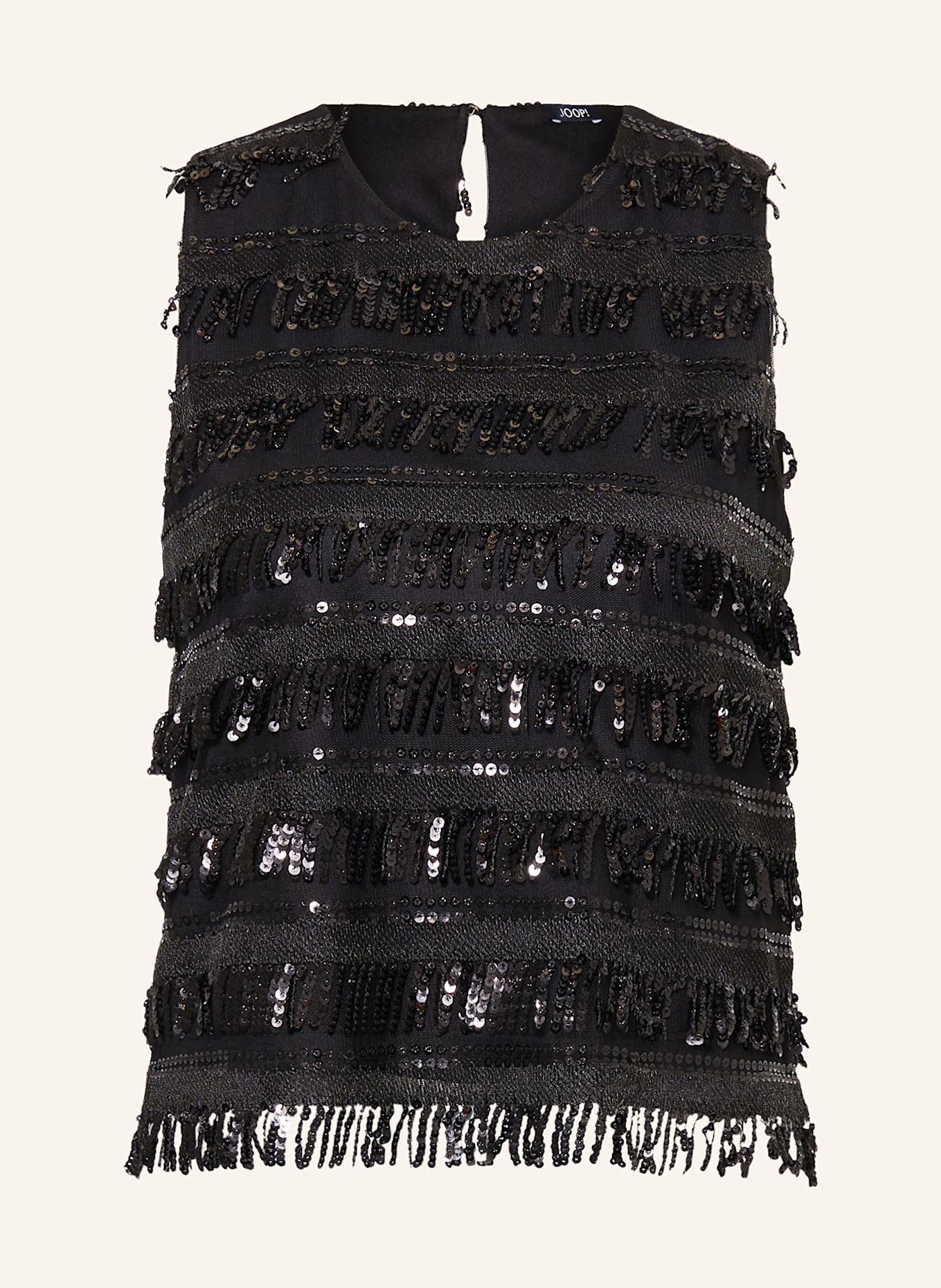 JOOP! TRISHA top with sequins: BLACK