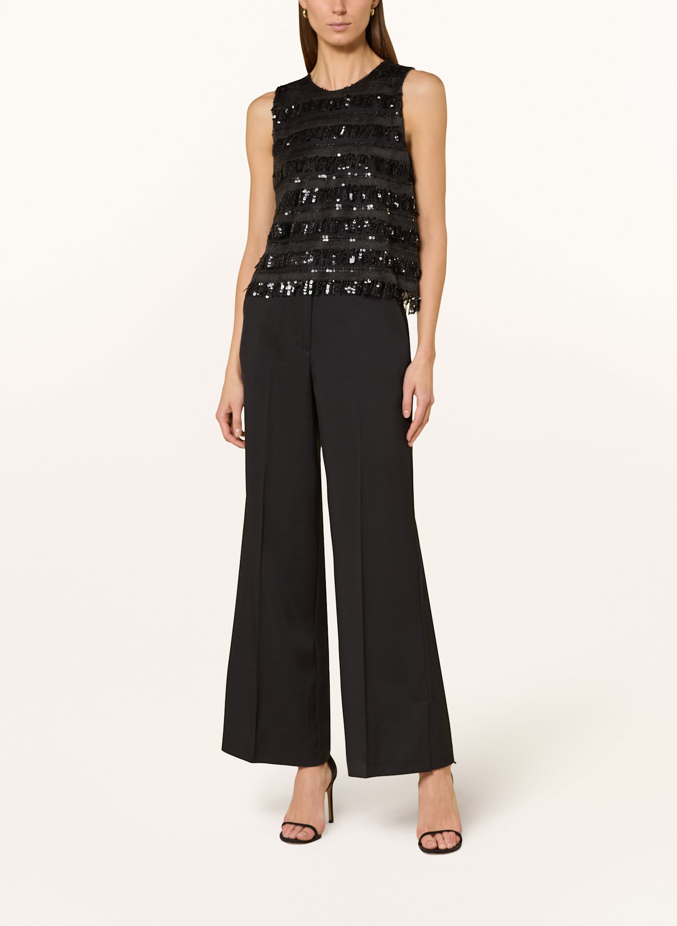 JOOP! TRISHA top with sequins: BLACK