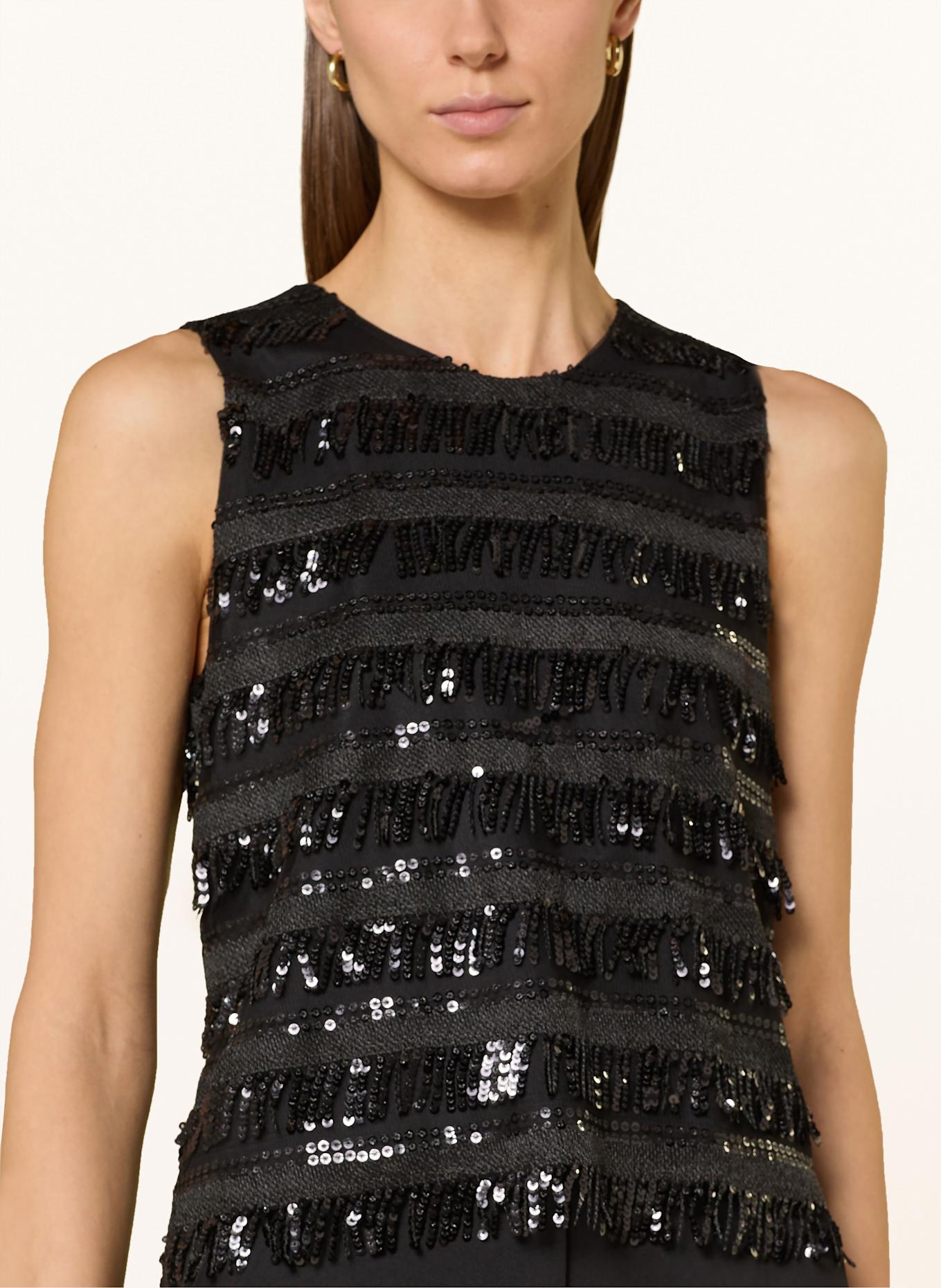 JOOP! TRISHA top with sequins: BLACK