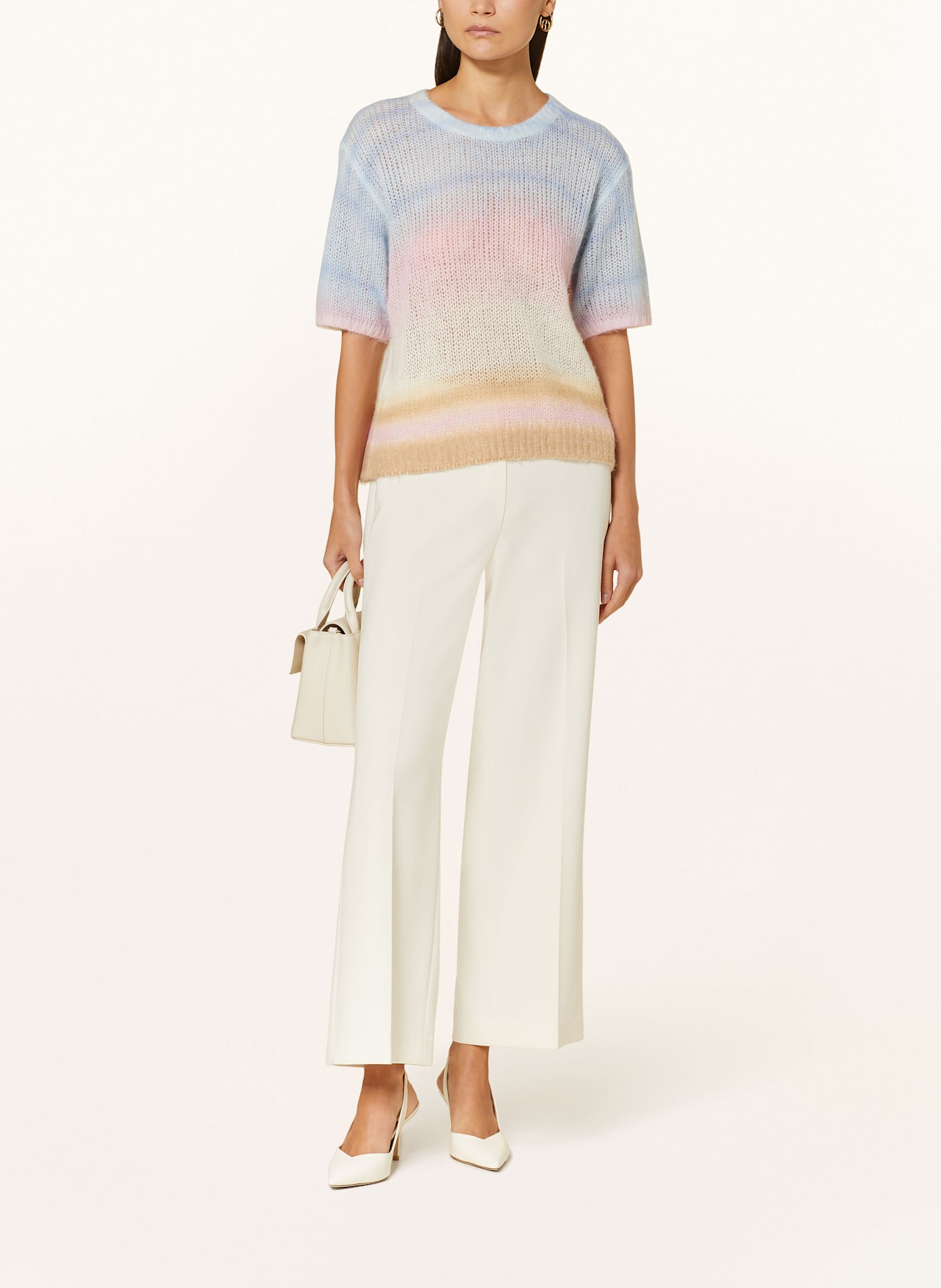 JOOP! Svetr KAMILA s alpakou: HNĚDÁ / ŽLUTÁ / TMAVĚ MODRÁ