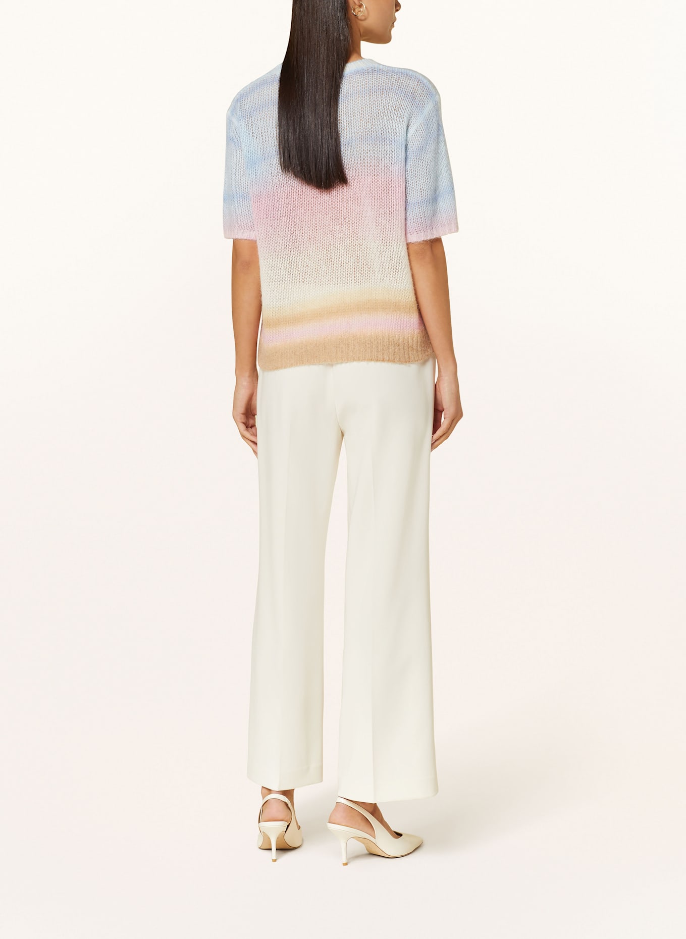 JOOP! Svetr KAMILA s alpakou: HNĚDÁ / ŽLUTÁ / TMAVĚ MODRÁ