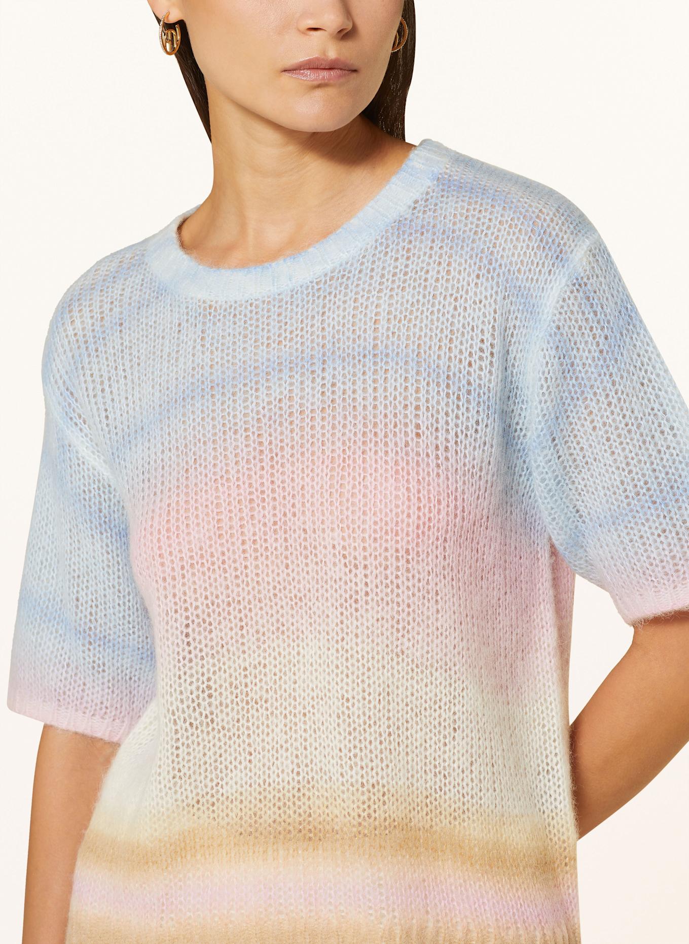 JOOP! Svetr KAMILA s alpakou: HNĚDÁ / ŽLUTÁ / TMAVĚ MODRÁ