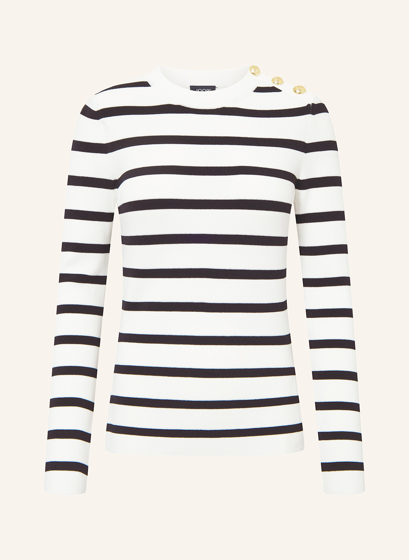 JOOP! Pullover KALOTTA: WEISS/ DUNKELBRAUN