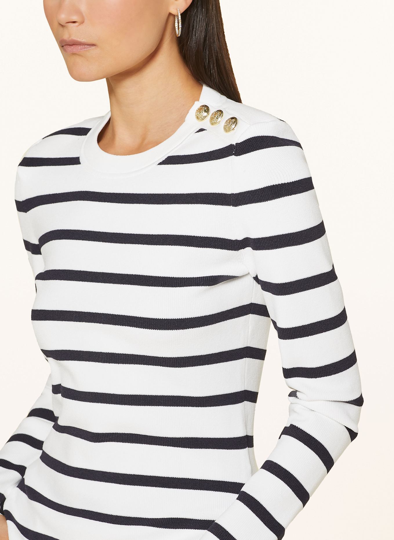 JOOP! Pullover KALOTTA: WEISS/ DUNKELBRAUN