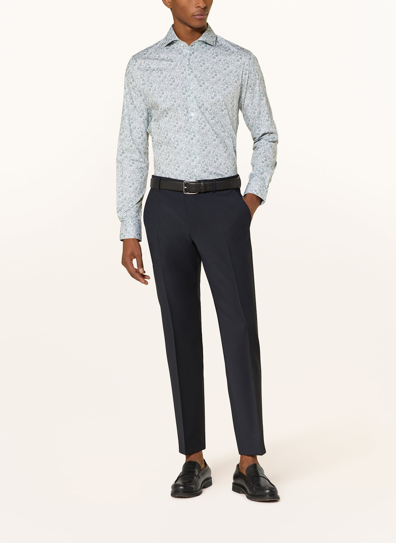 JOOP! Koszula PARES slim fit: JASNOZIELONY / BIAŁY