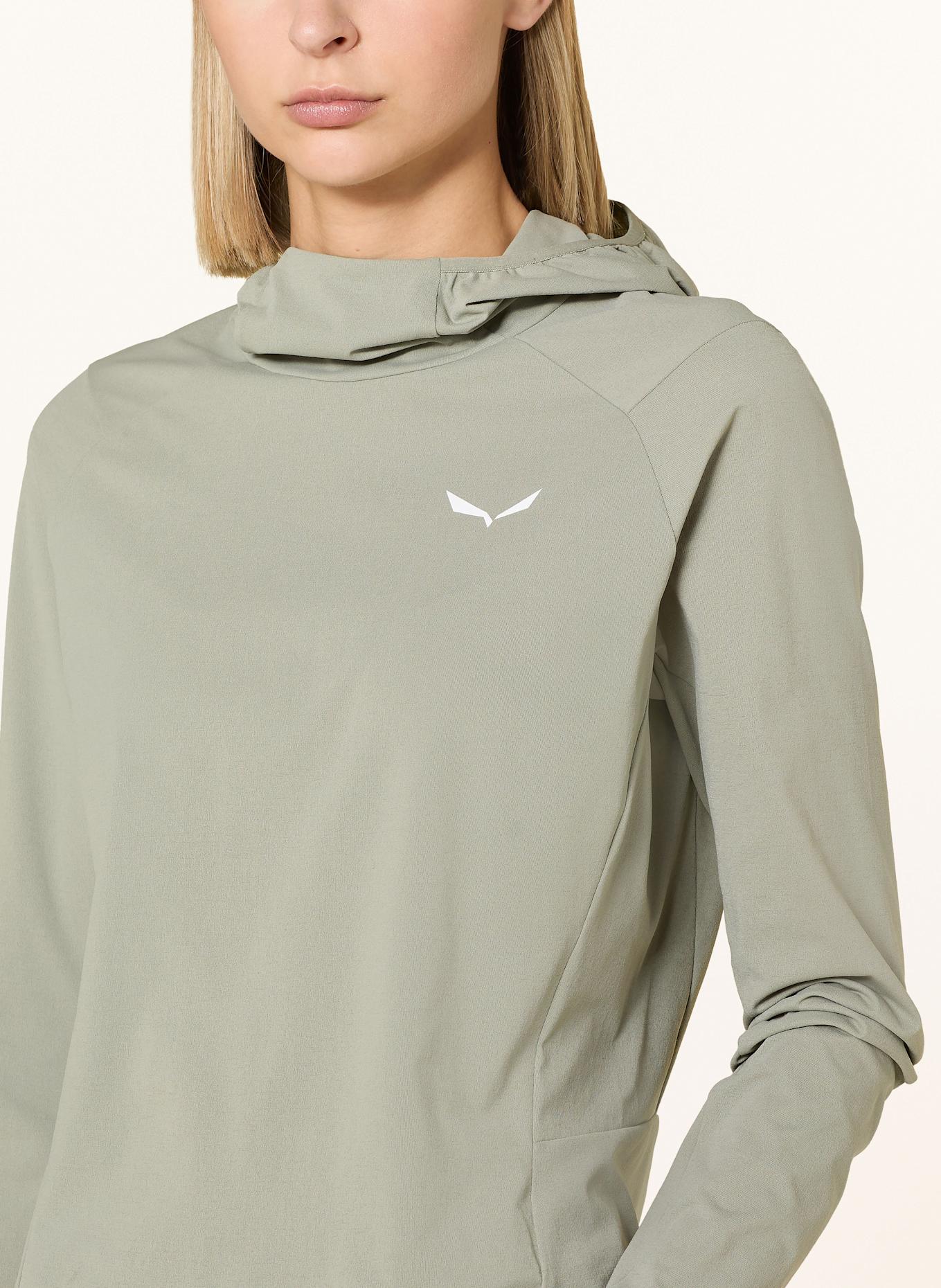 SALEWA Longsleeve PUEZ SUN: HELLGRÜN