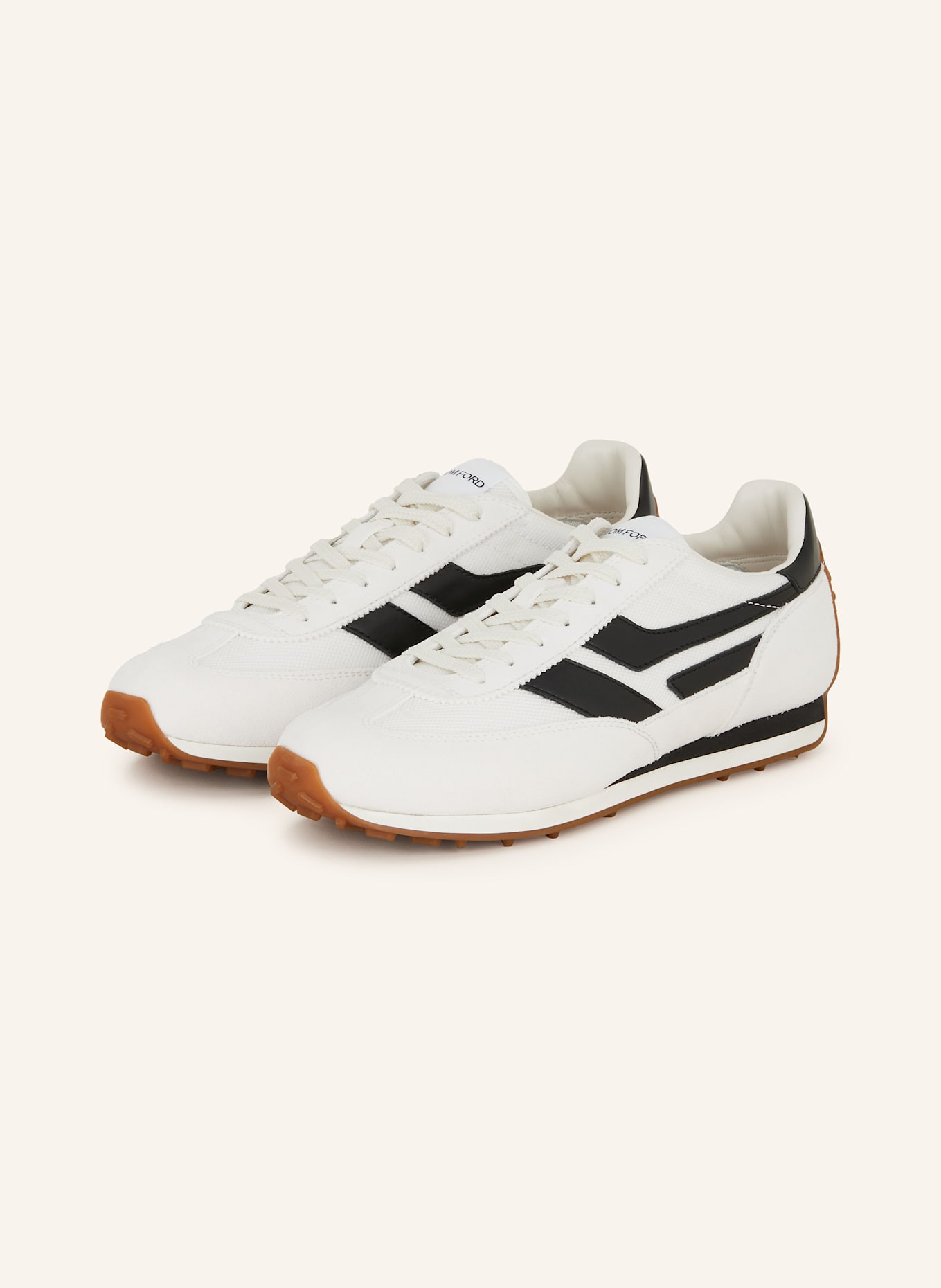 TOM FORD Sneaker MICK: WEISS/ SCHWARZ