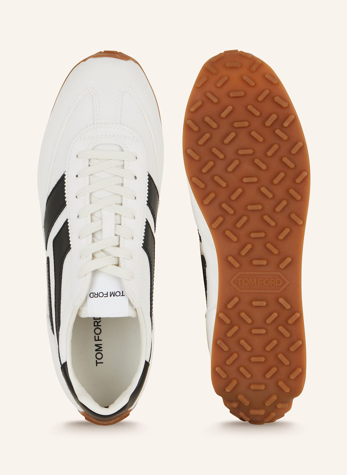 TOM FORD Sneaker MICK: WEISS/ SCHWARZ