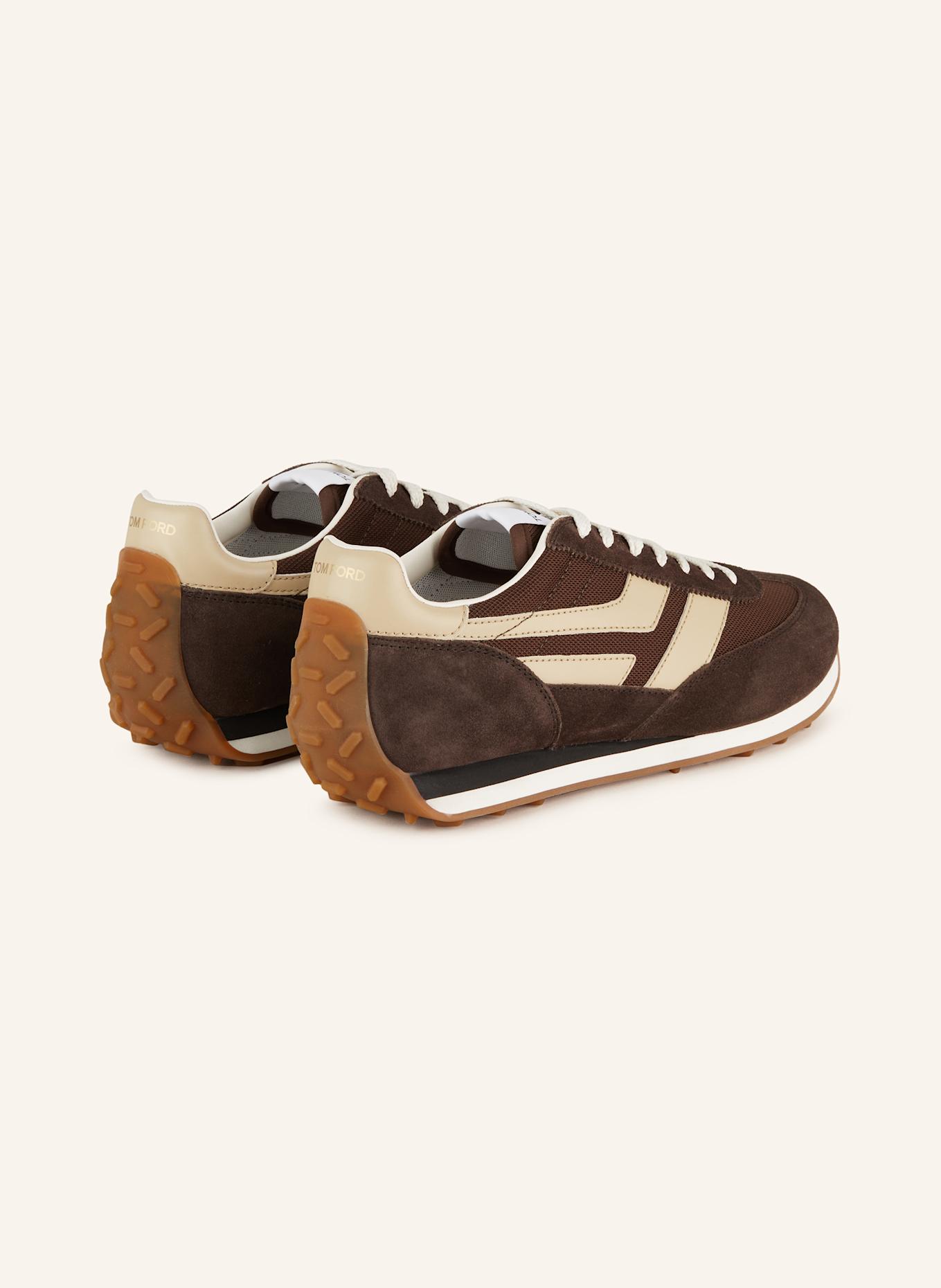 TOM FORD Sneaker MICK: DUNKELBRAUN/ BEIGE