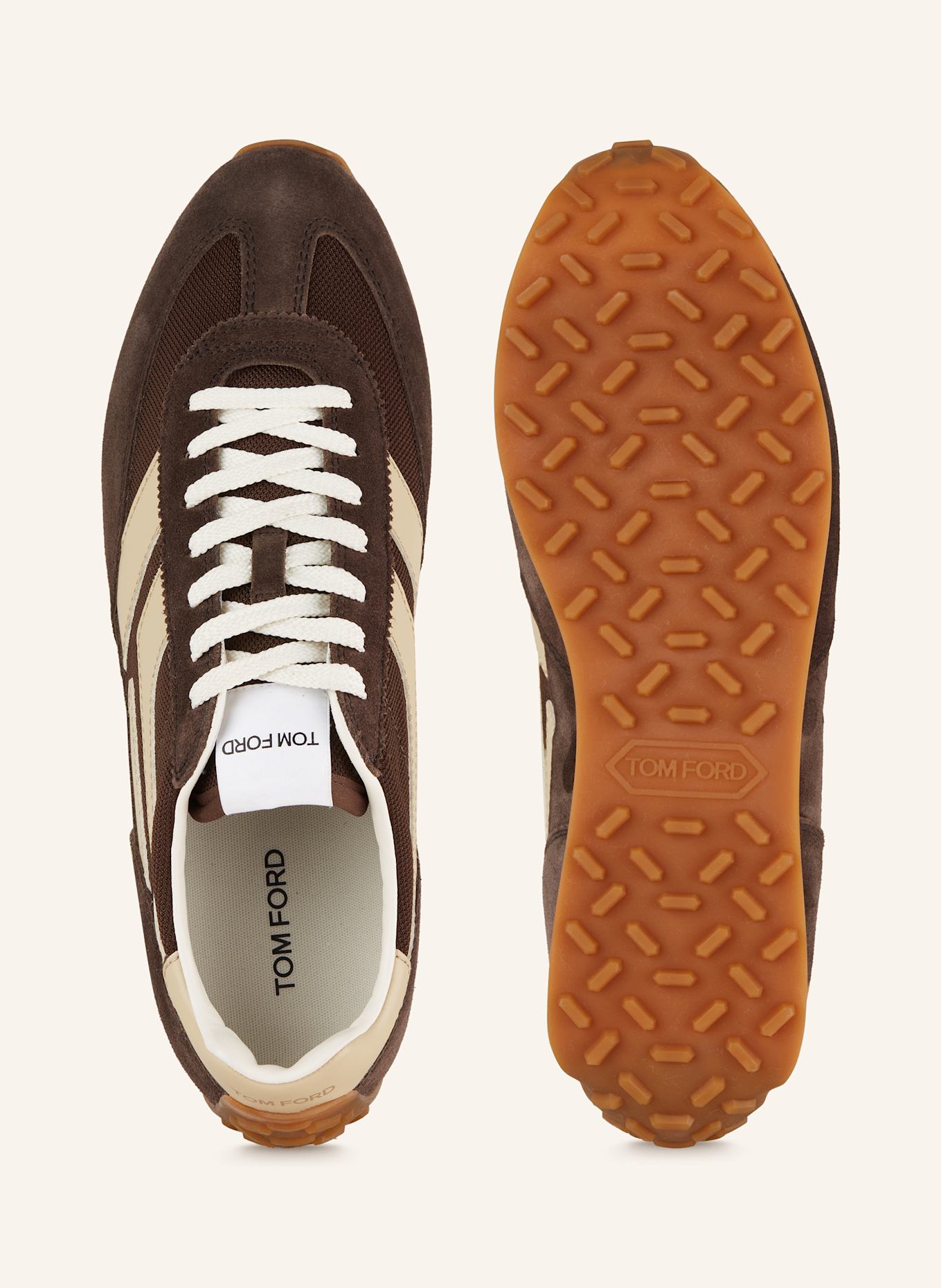 TOM FORD Sneaker MICK: DUNKELBRAUN/ BEIGE
