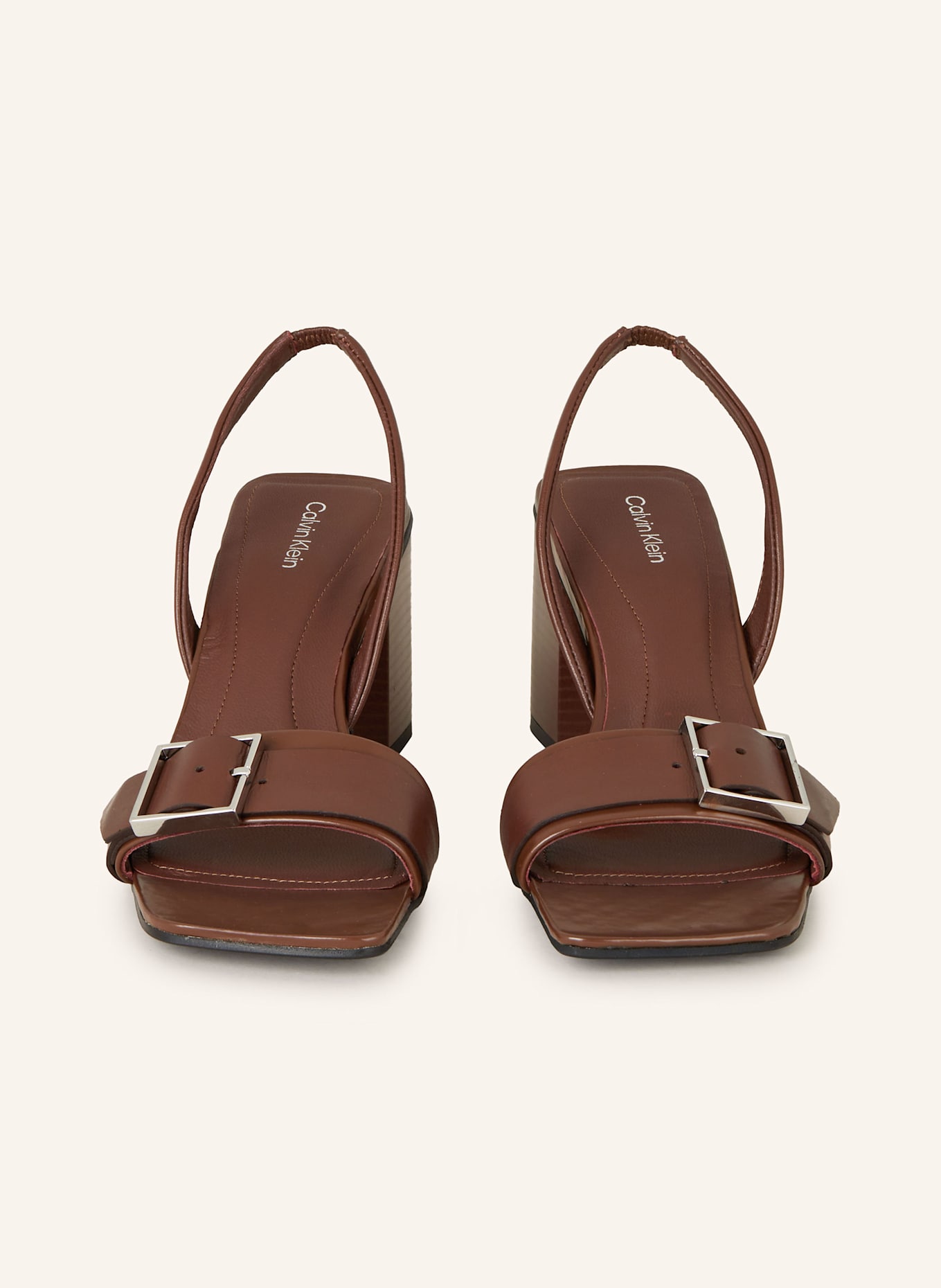 Calvin Klein Sandały na obcasie: BRĄZOWY