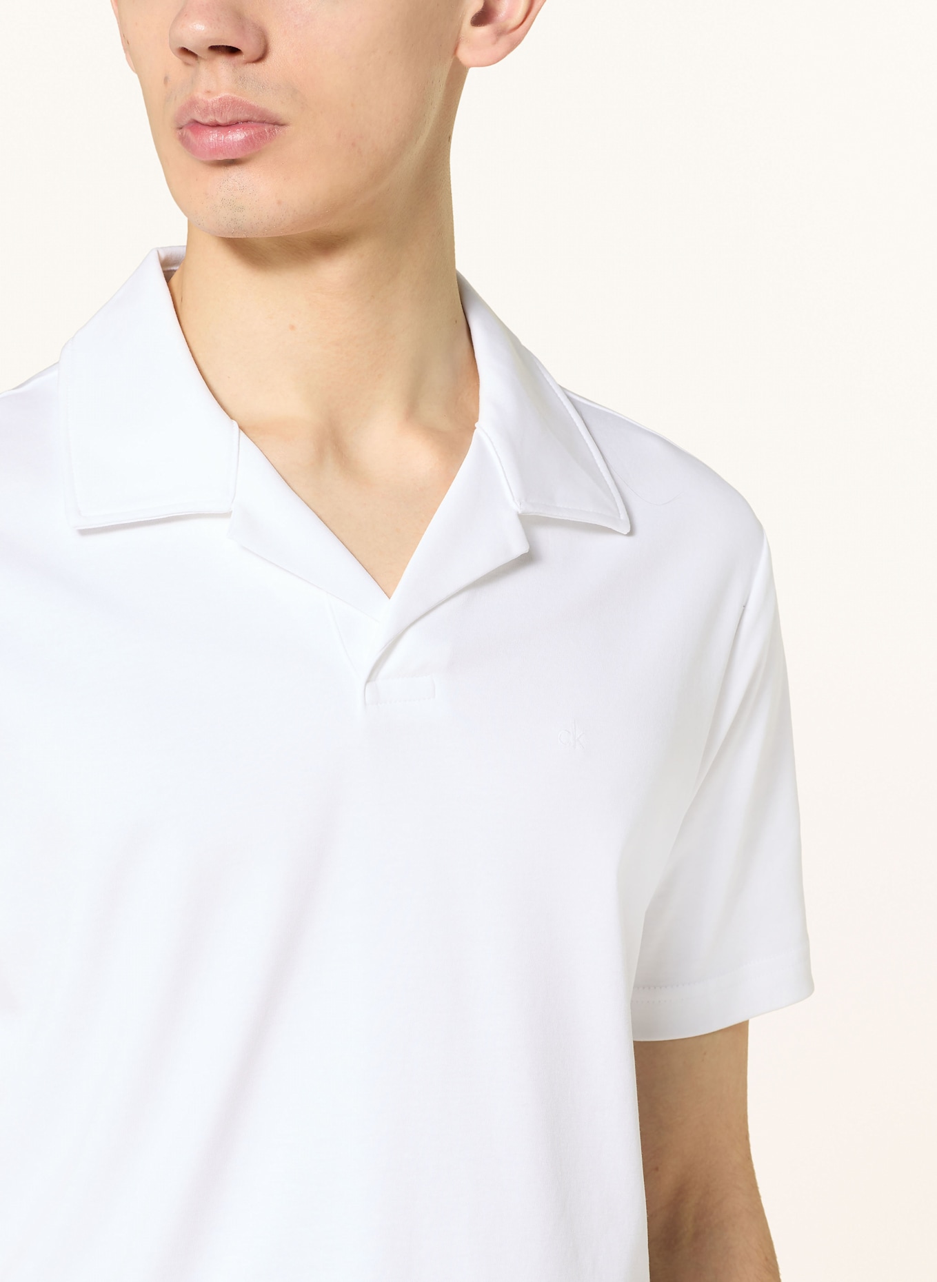 Calvin Klein Jersey polo shirt slim fit: WHITE