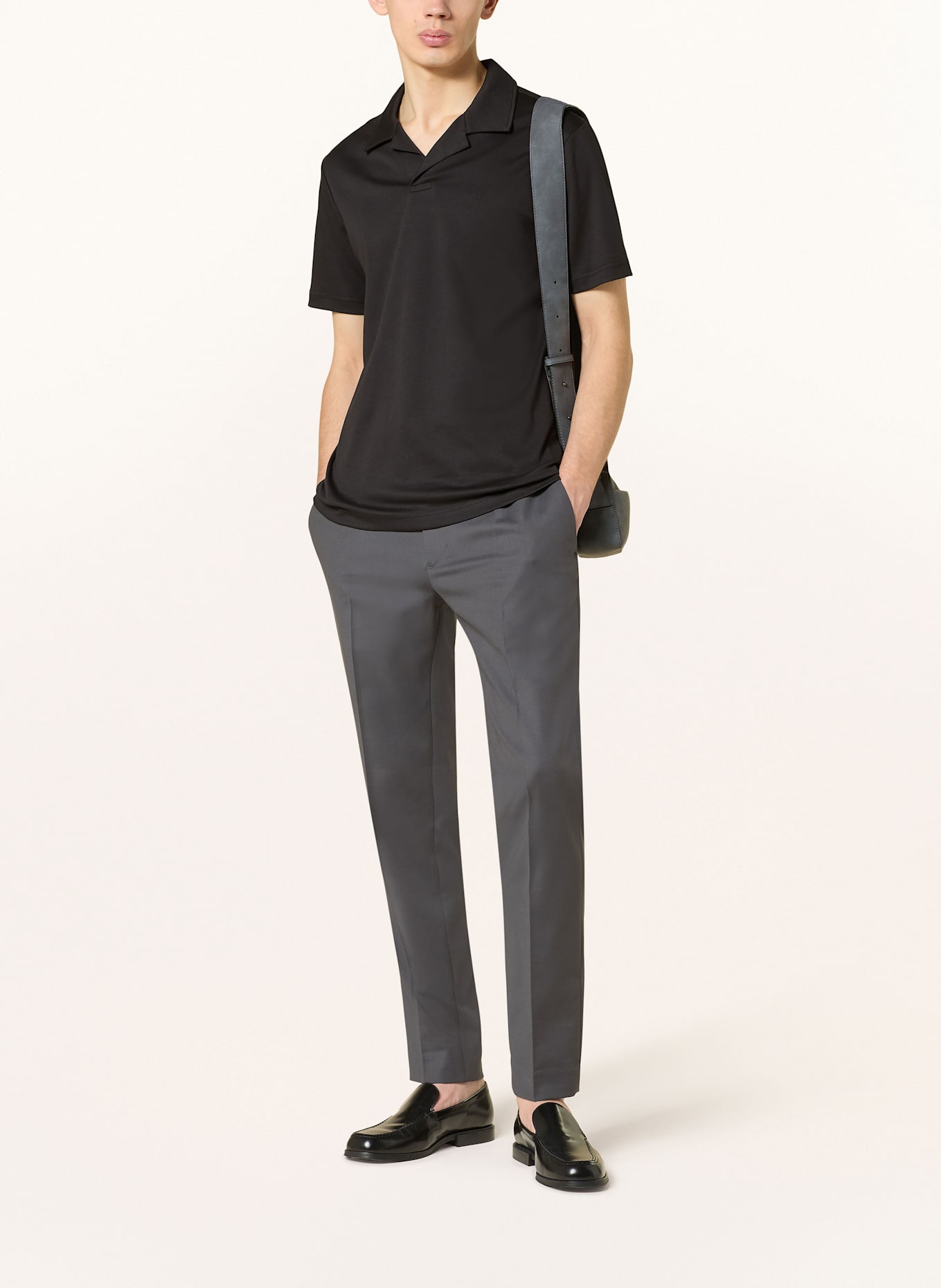 Calvin Klein Jersey-Poloshirt Slim Fit: SCHWARZ