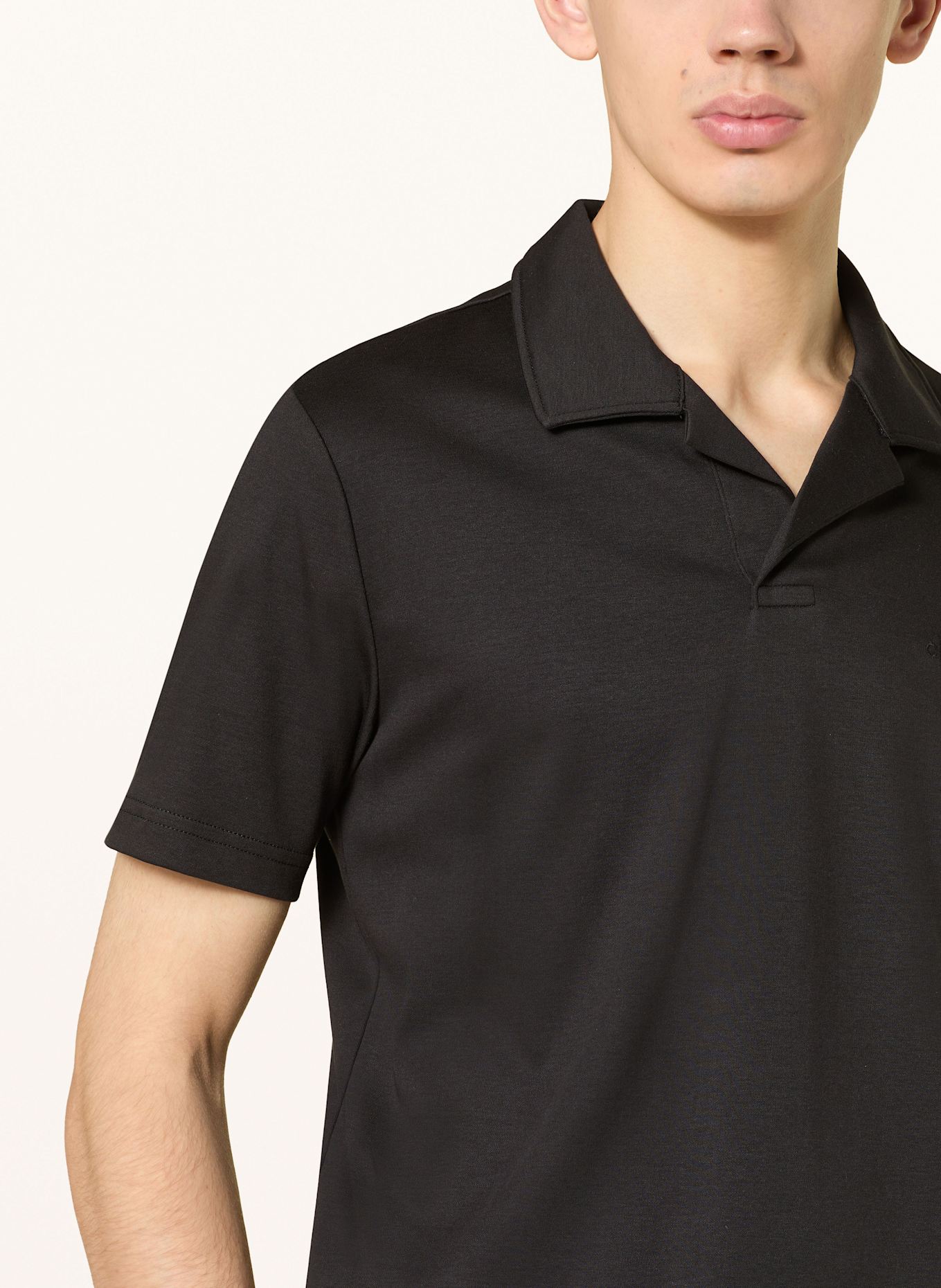 Calvin Klein Jersey-Poloshirt Slim Fit: SCHWARZ