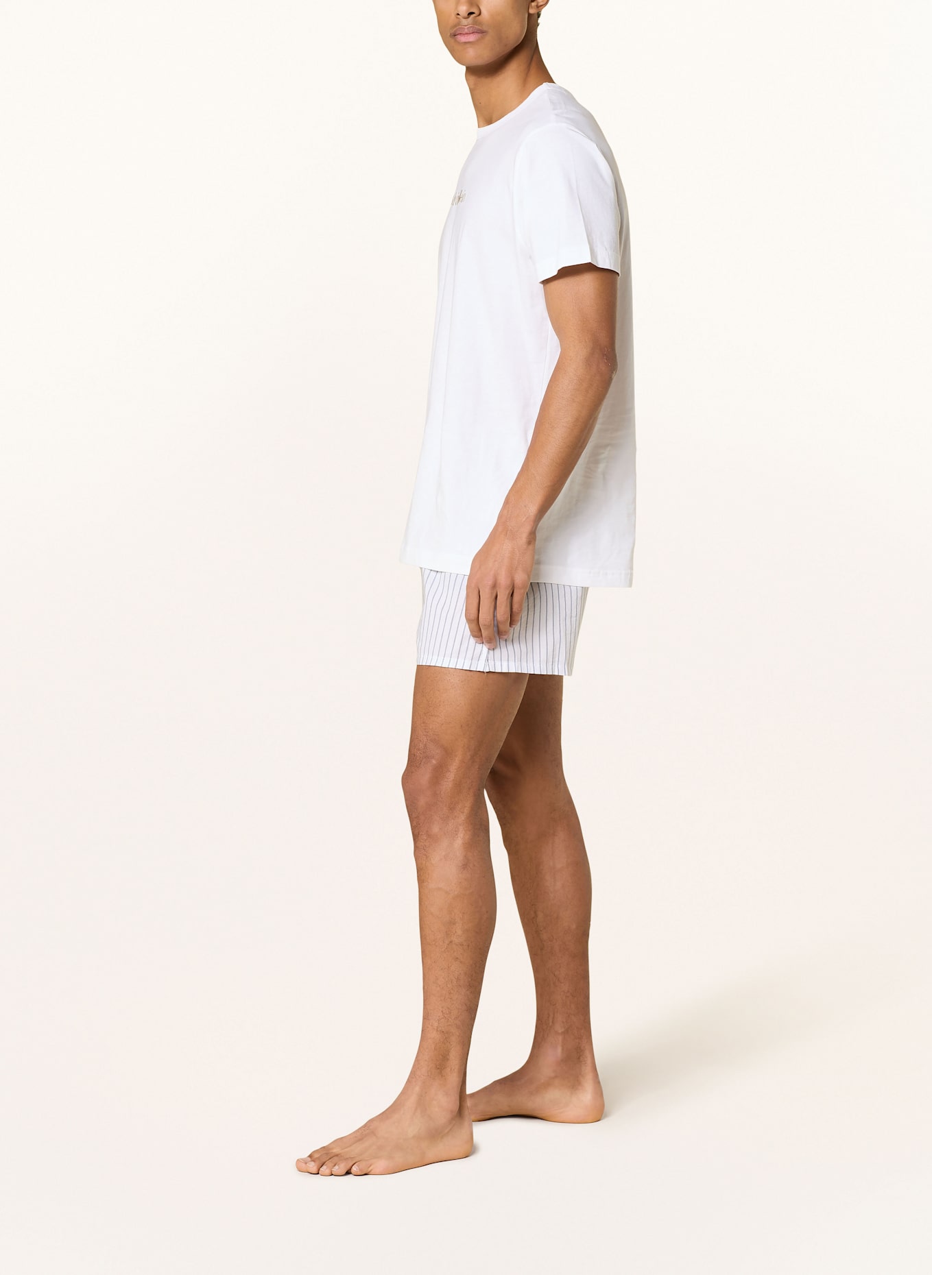 Calvin Klein Pajama shorts: WHITE / GRAY