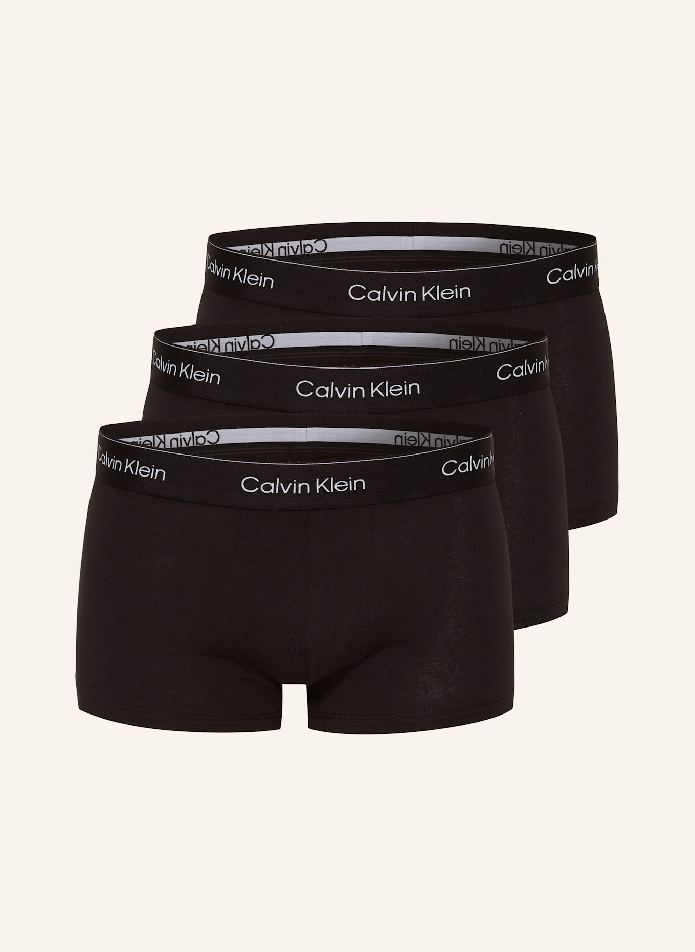 Calvin Klein 3er-Pack Boxershorts ICON COTTON STRETCH Low Rise, Farbe: SCHWARZ (Bild 1)