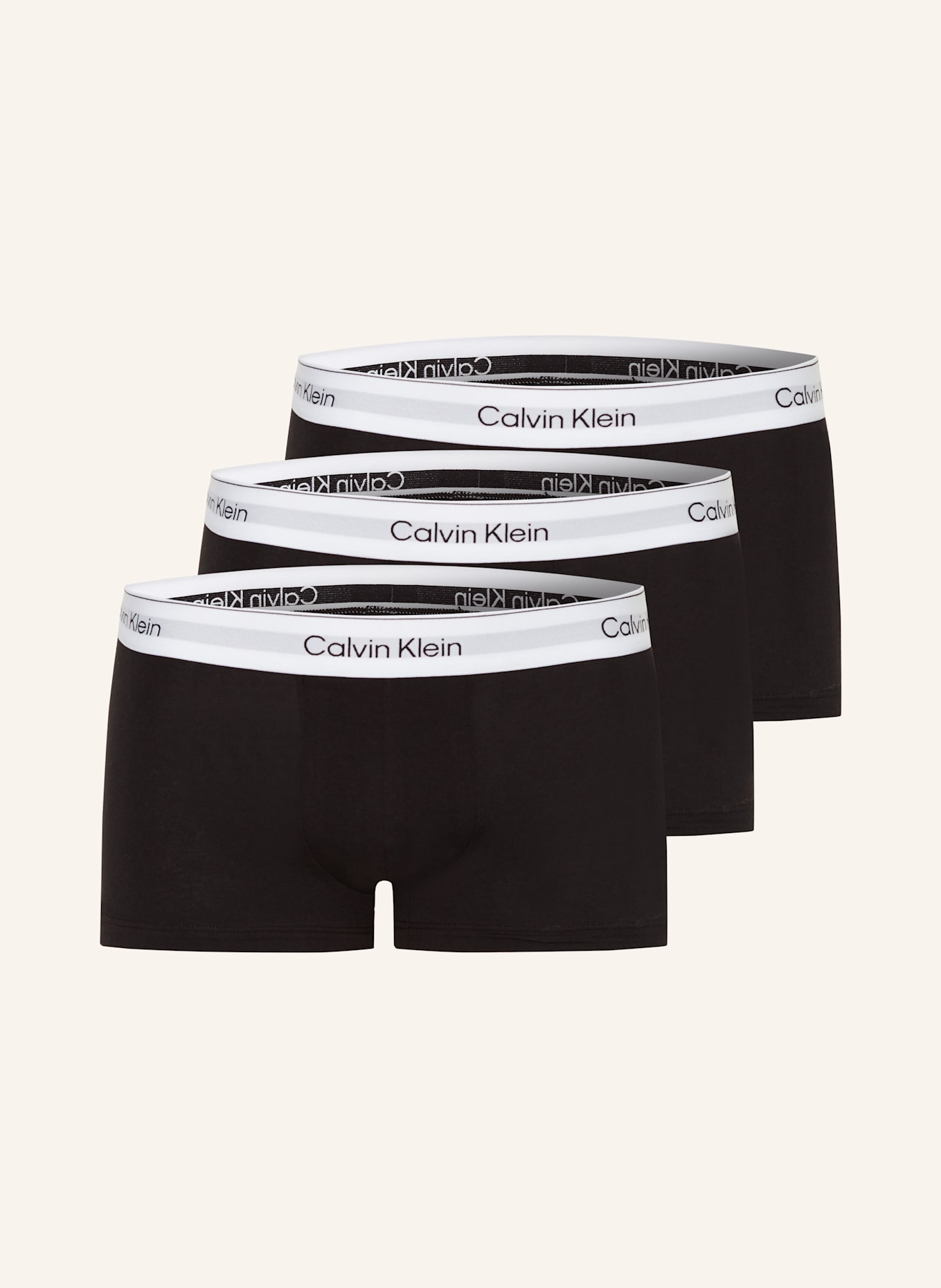Calvin Klein 3er-Pack Boxershorts ICON COTTON STRETCH Low Rise, Farbe: SCHWARZ (Bild 1)