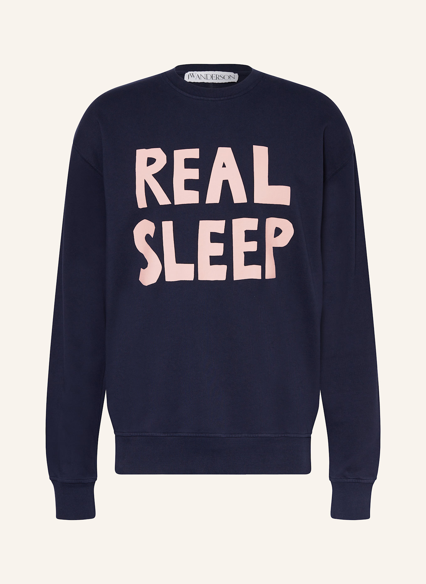 JW ANDERSON Sweatshirt: DARK BLUE / LIGHT PINK