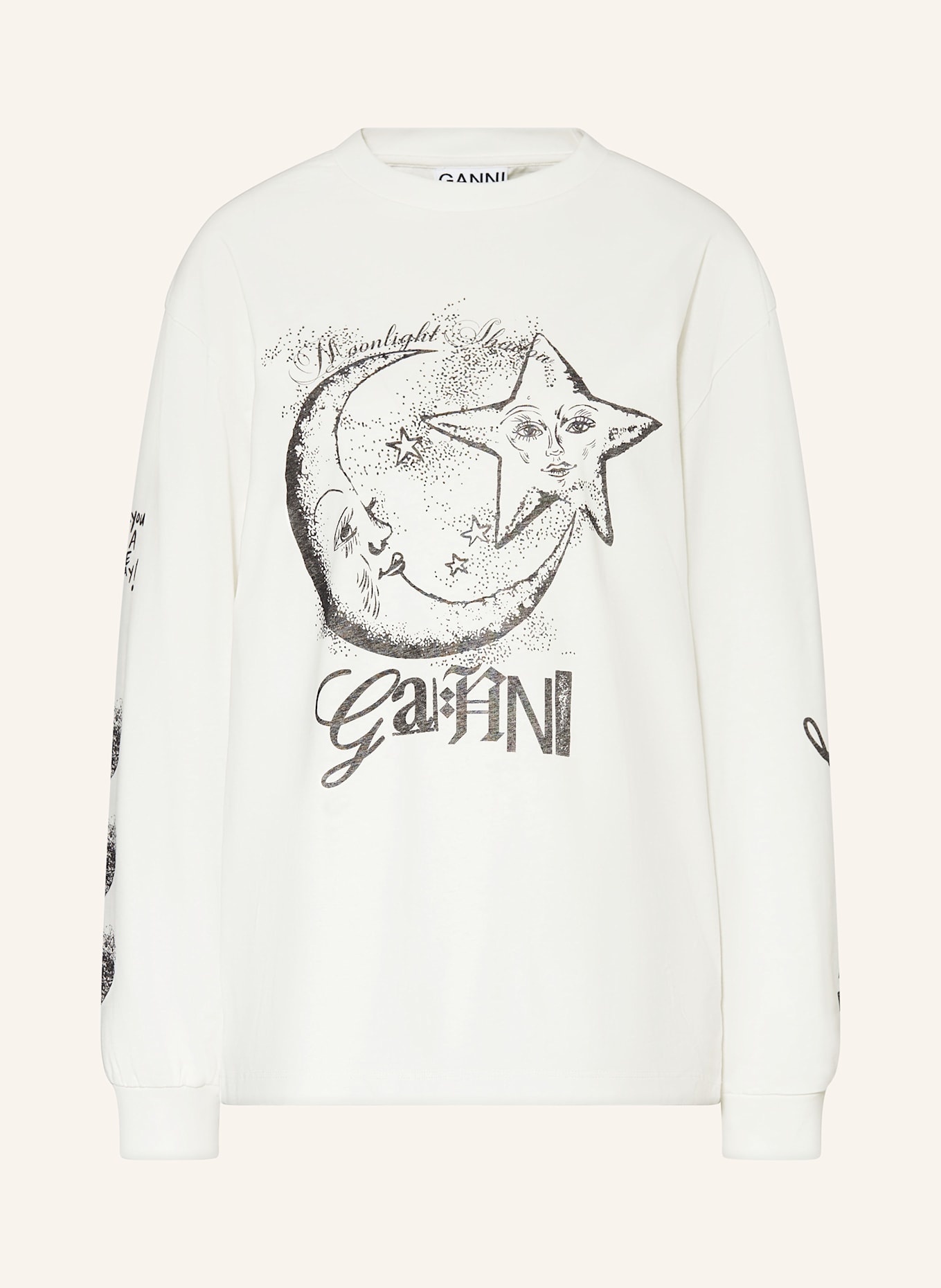 GANNI Longsleeve: ECRU