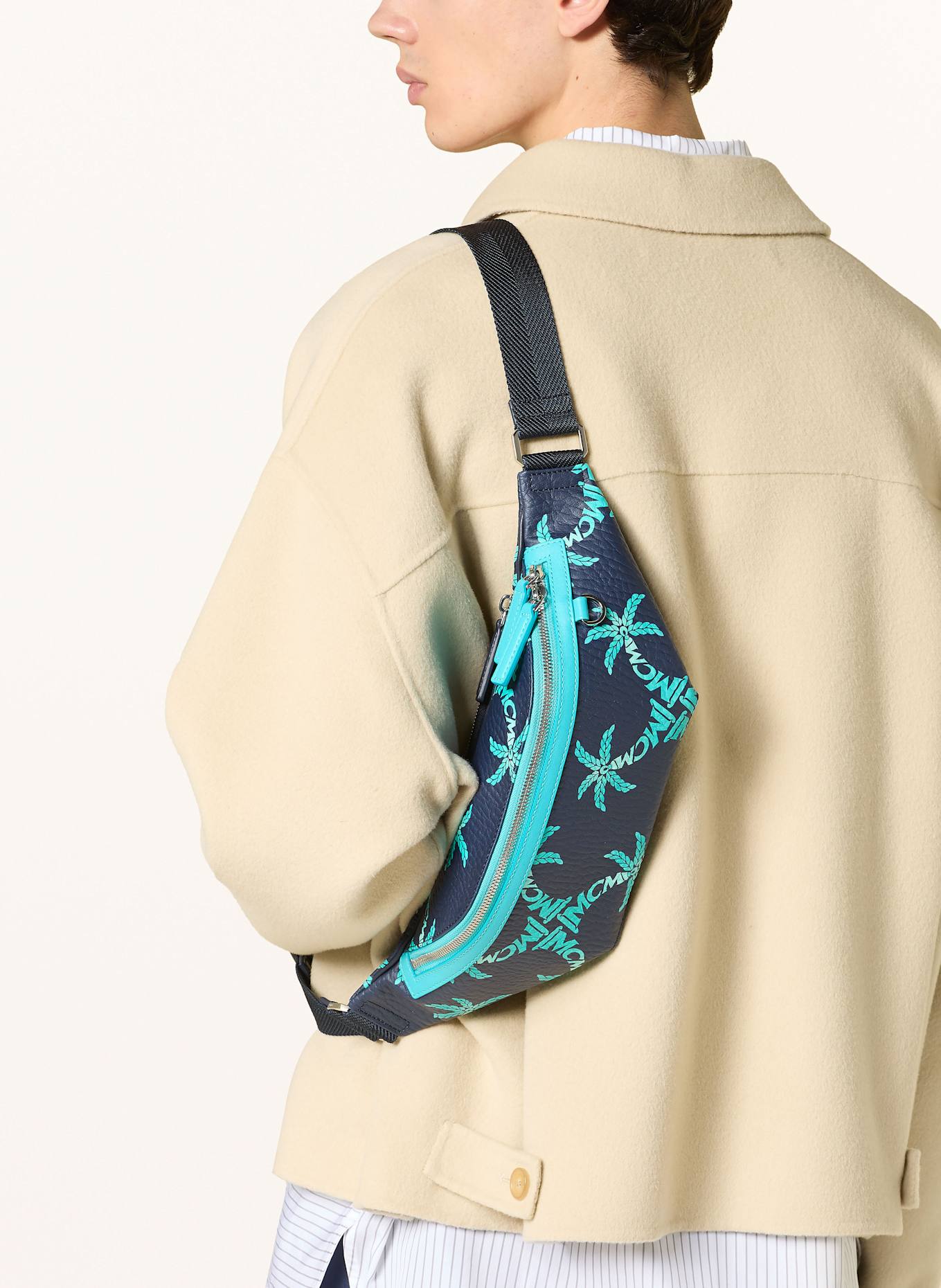 MCM Gürteltasche FURSTEN: DUNKELBLAU / TÜRKIS