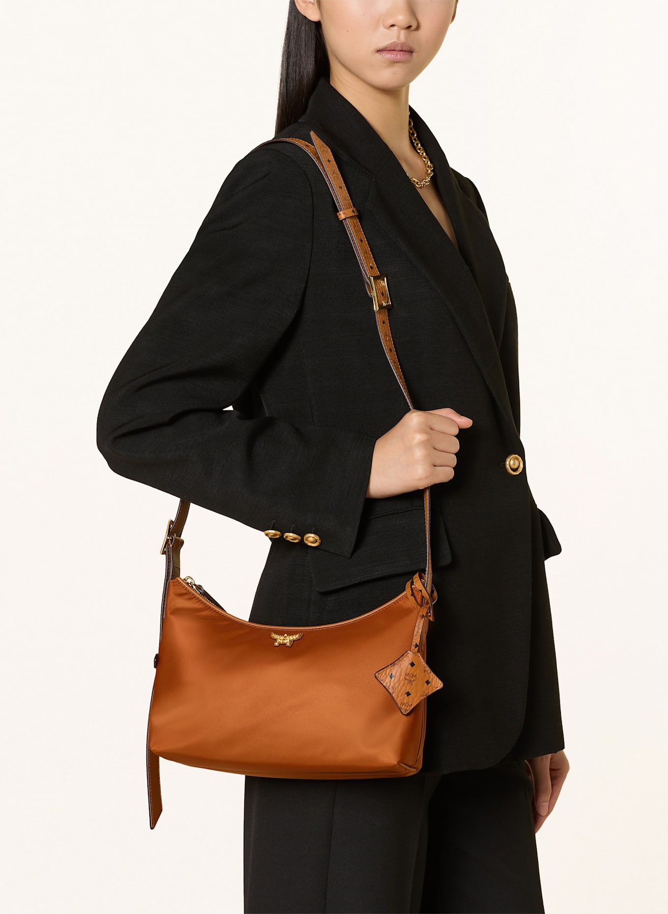 MCM Umhängetasche AREN SMALL: COGNAC