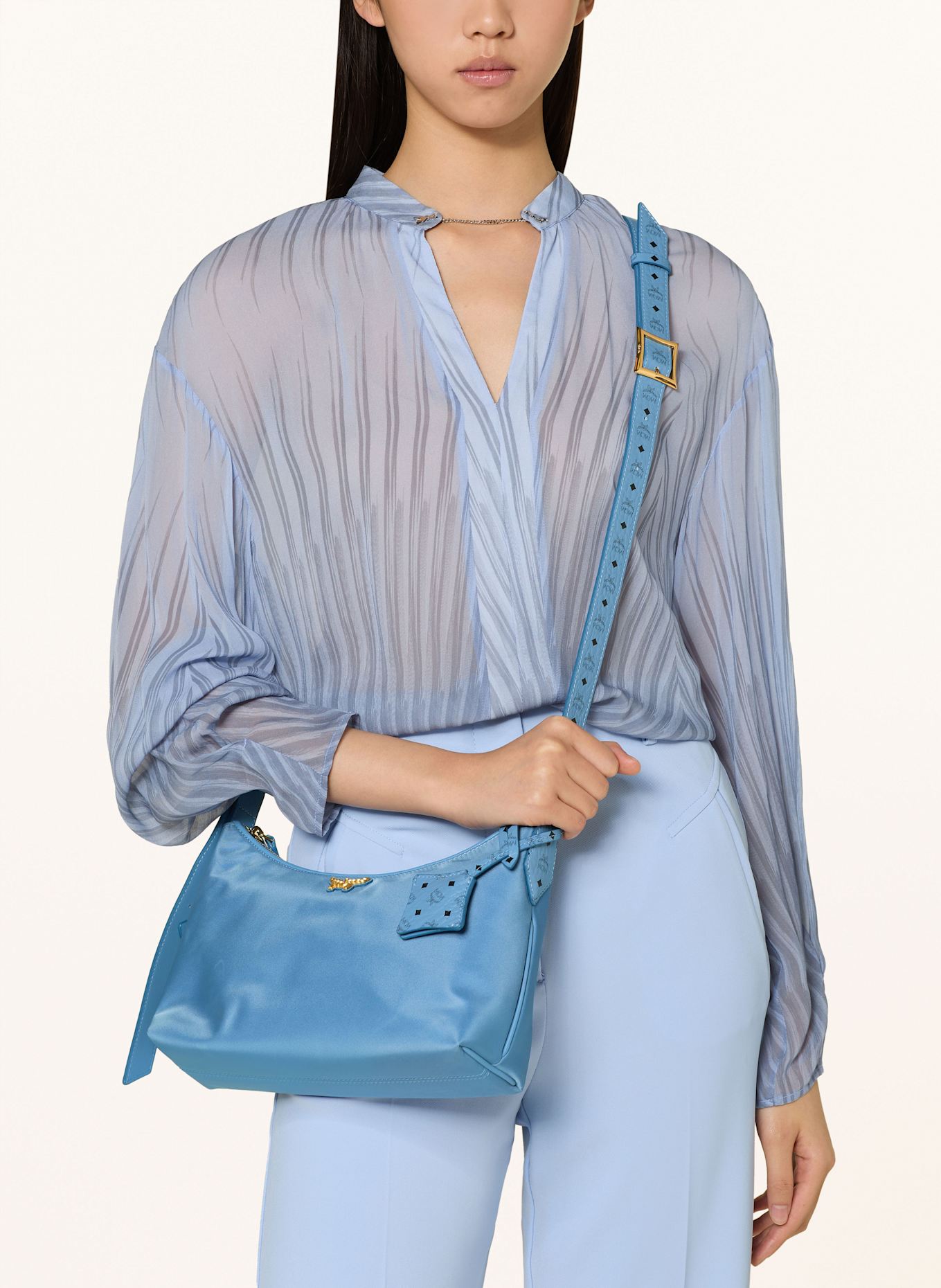 MCM Umhängetasche AREN SMALL: E4 BLUE HEAVEN