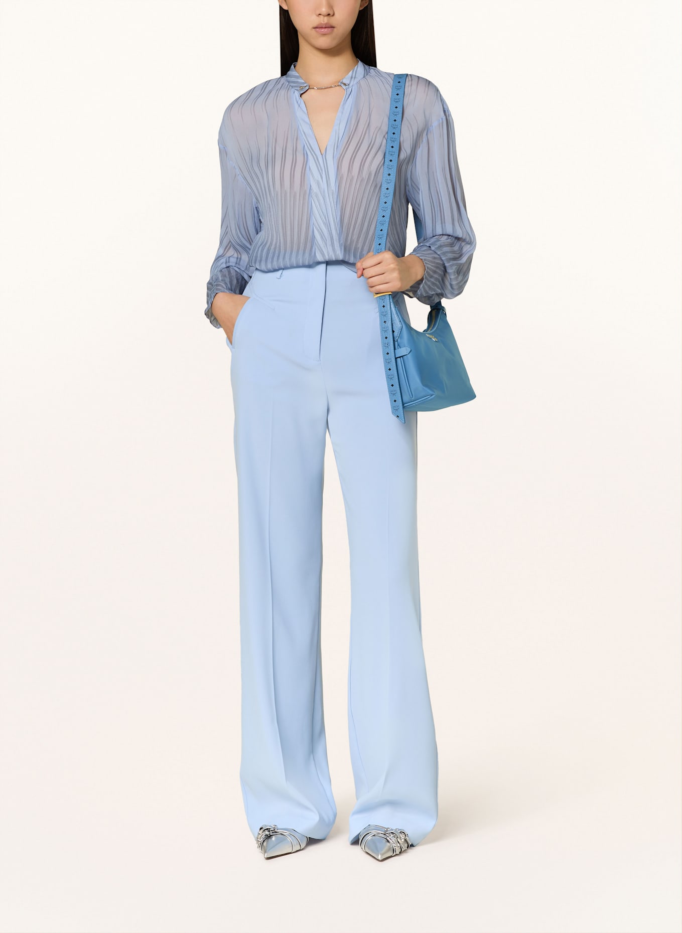 MCM Umhängetasche AREN SMALL: E4 BLUE HEAVEN