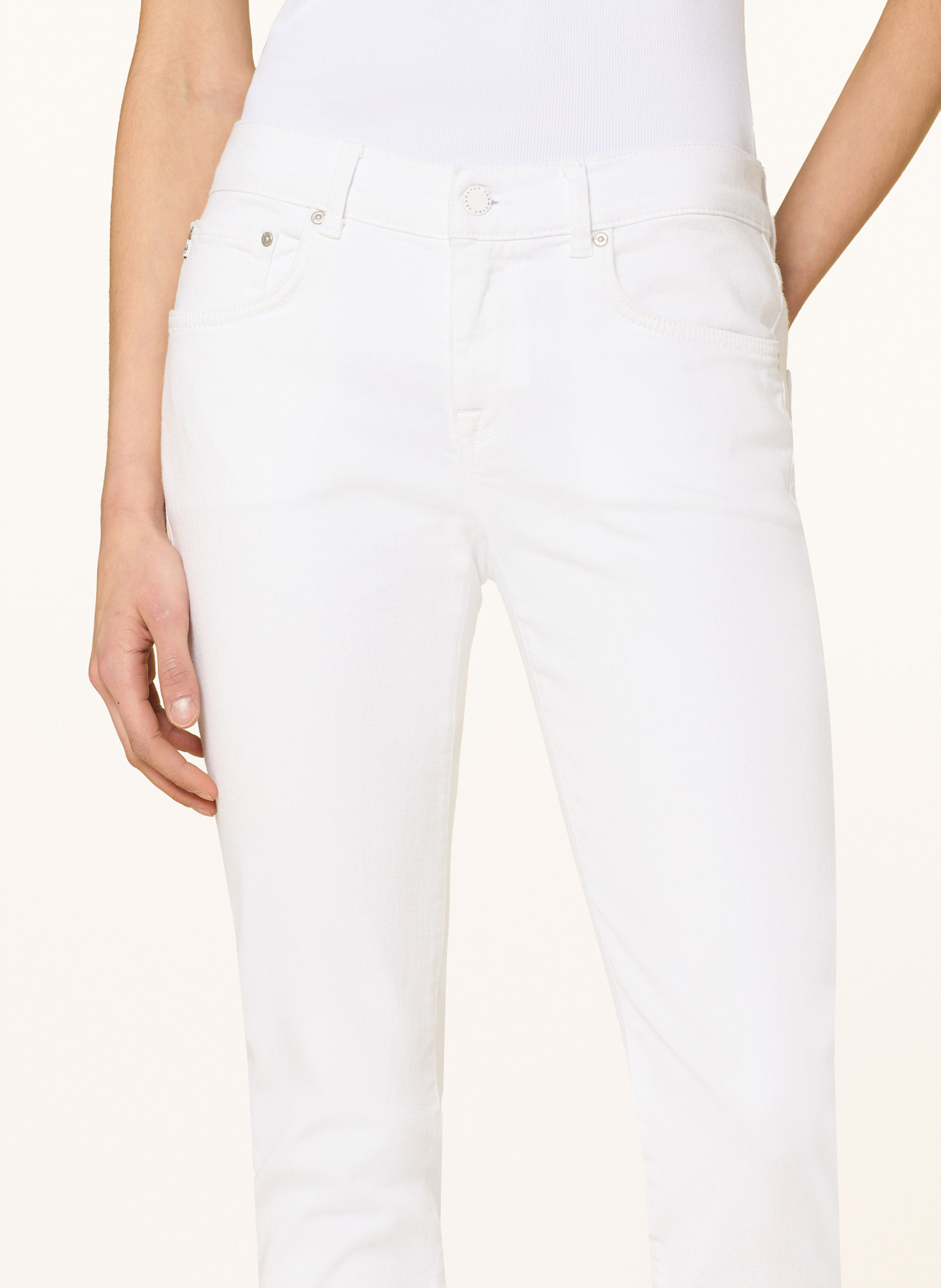 AG Jeans Boyfriend jeans EX BOYFRIEND SLIM: Sequin High Neck Feather Midi Dress
