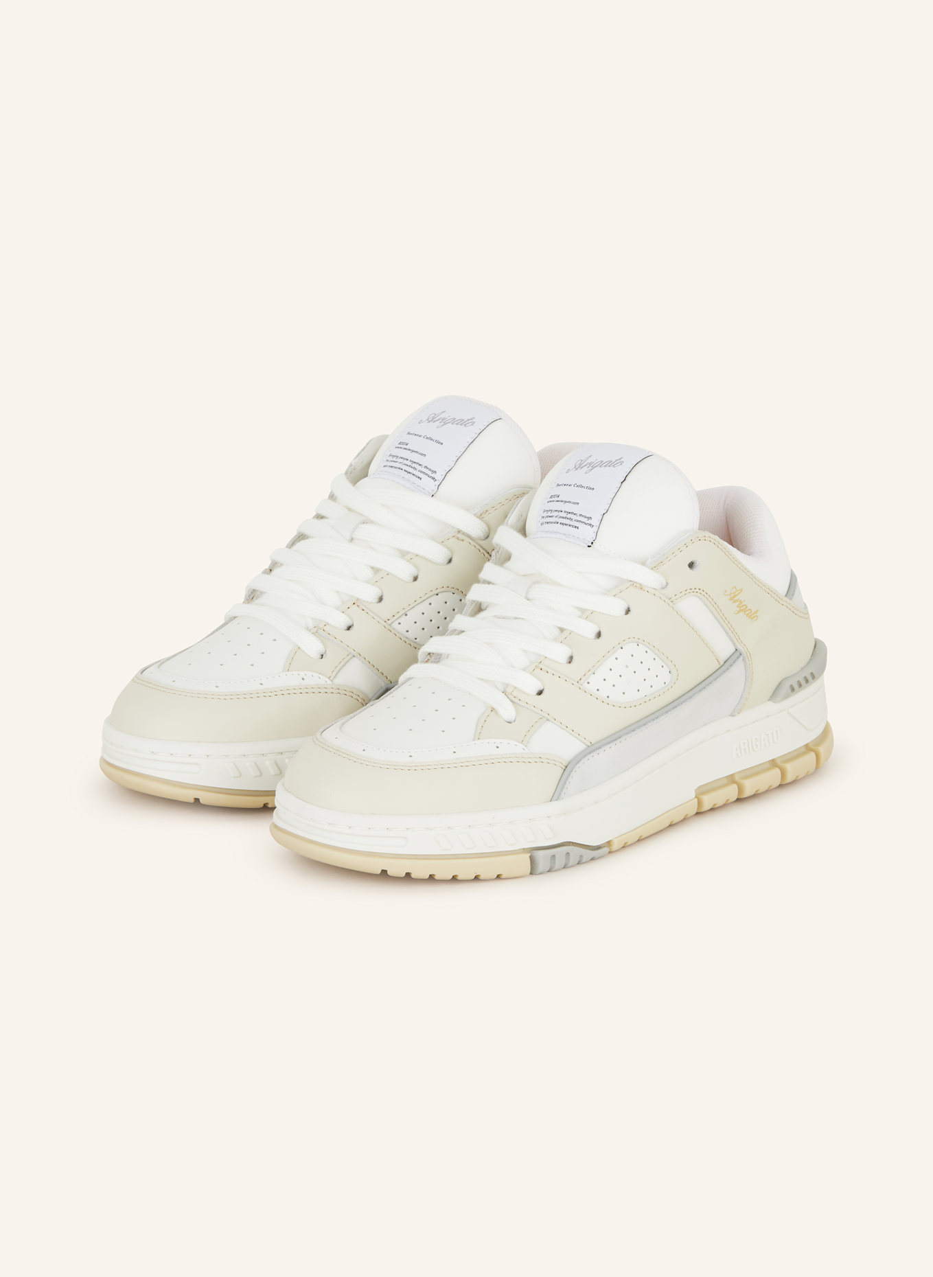 AXEL ARIGATO Sneaker AREA LO: WEISS/ BEIGE/ HELLGRAU
