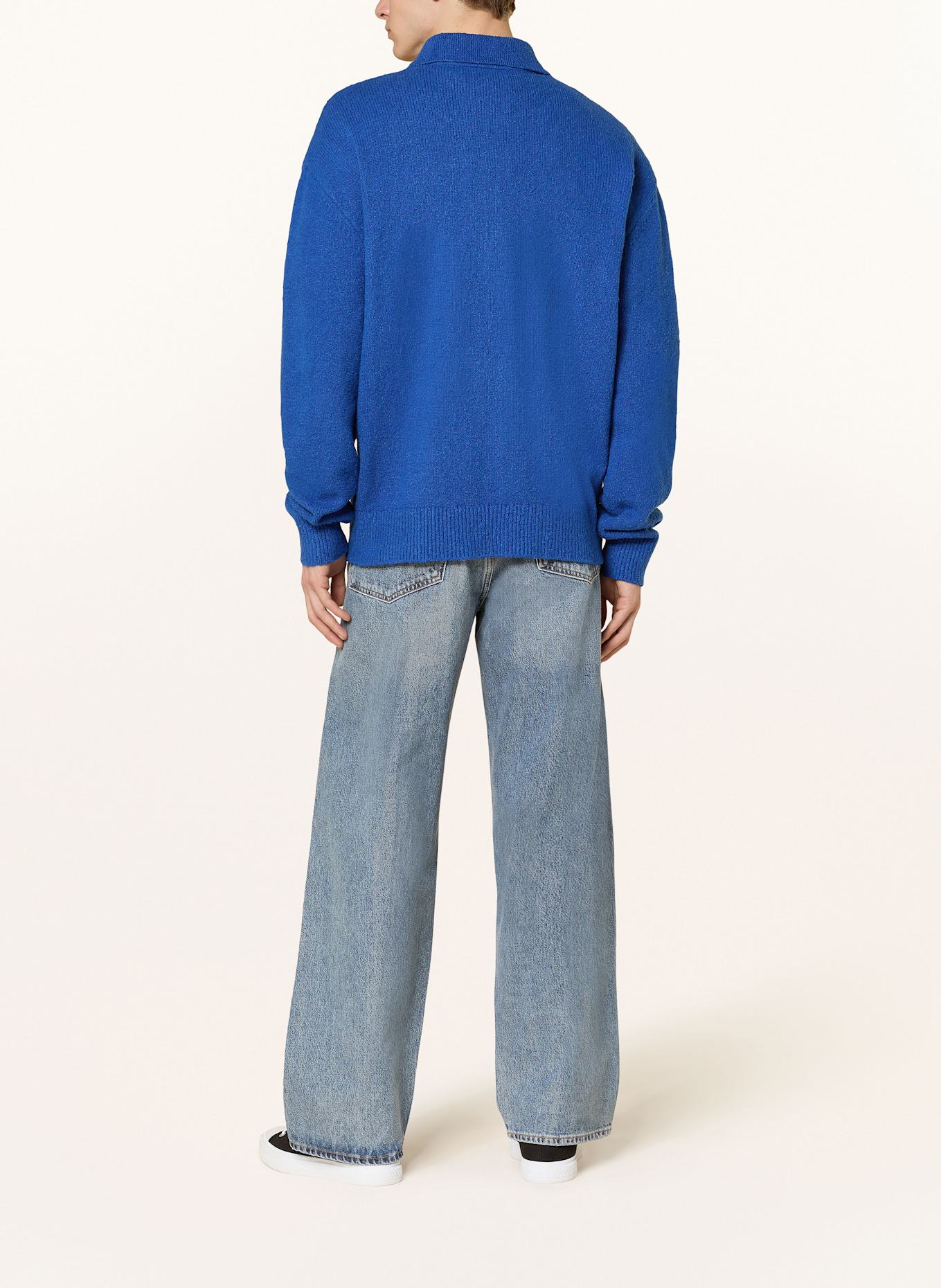 AXEL ARIGATO Strick-Poloshirt: BLAU