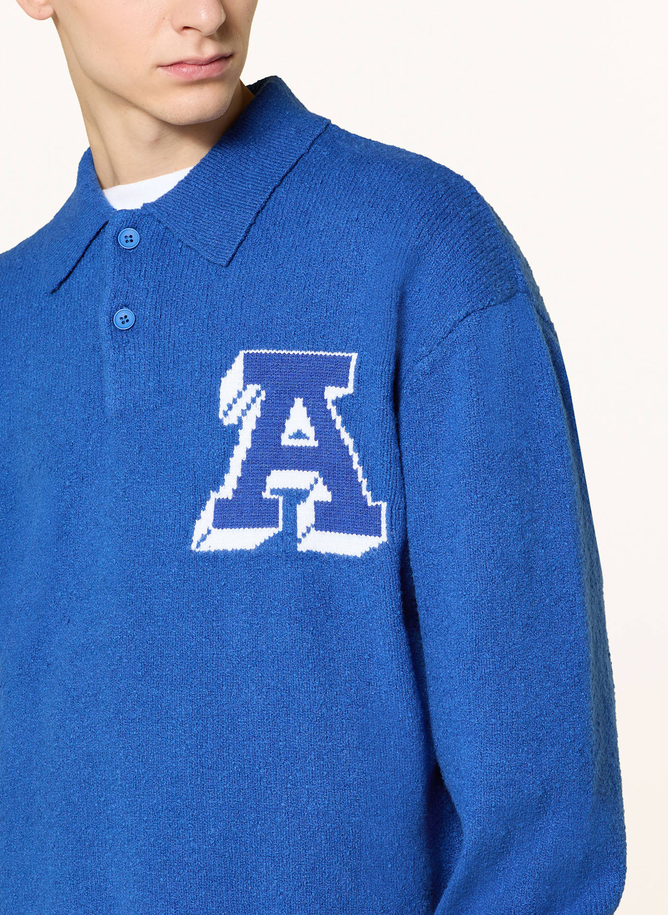 AXEL ARIGATO Strick-Poloshirt: BLAU