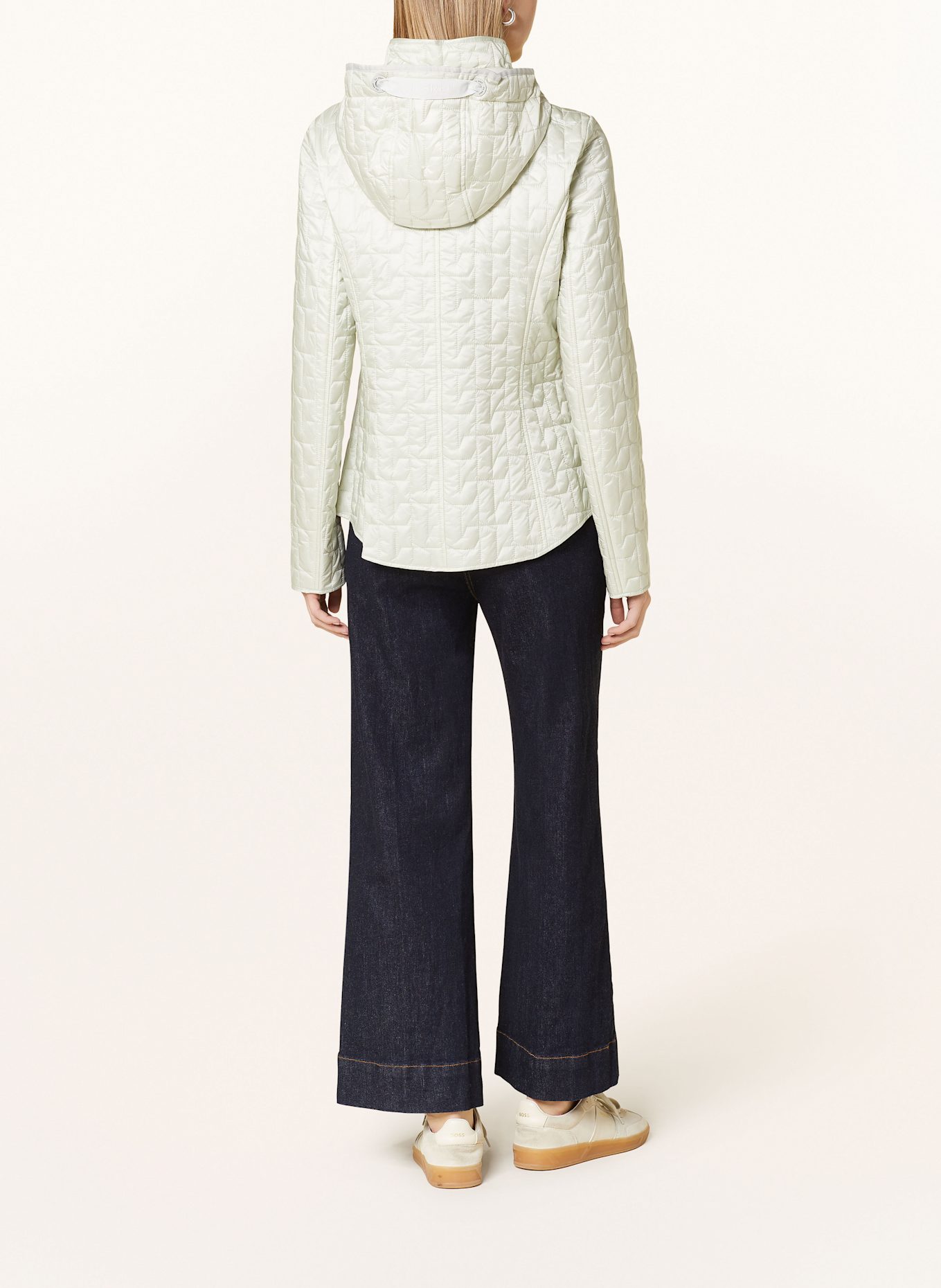 GIL BRET Steppjacke mit abnehmbarer Kapuze, Farbe: HELLGRAU (Bild 3)