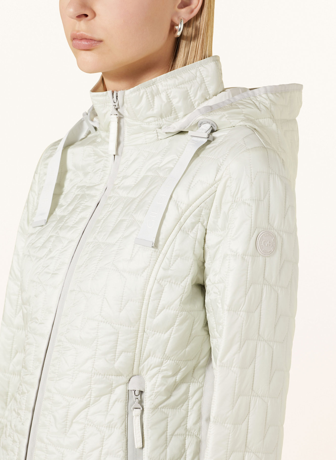 GIL BRET Steppjacke mit abnehmbarer Kapuze, Farbe: HELLGRAU (Bild 5)