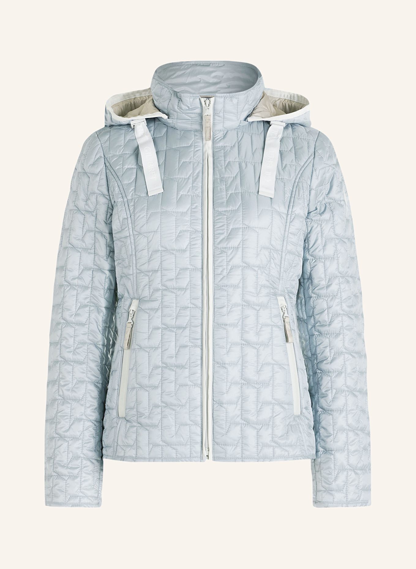 GIL BRET Steppjacke mit abnehmbarer Kapuze: BLAUGRAU