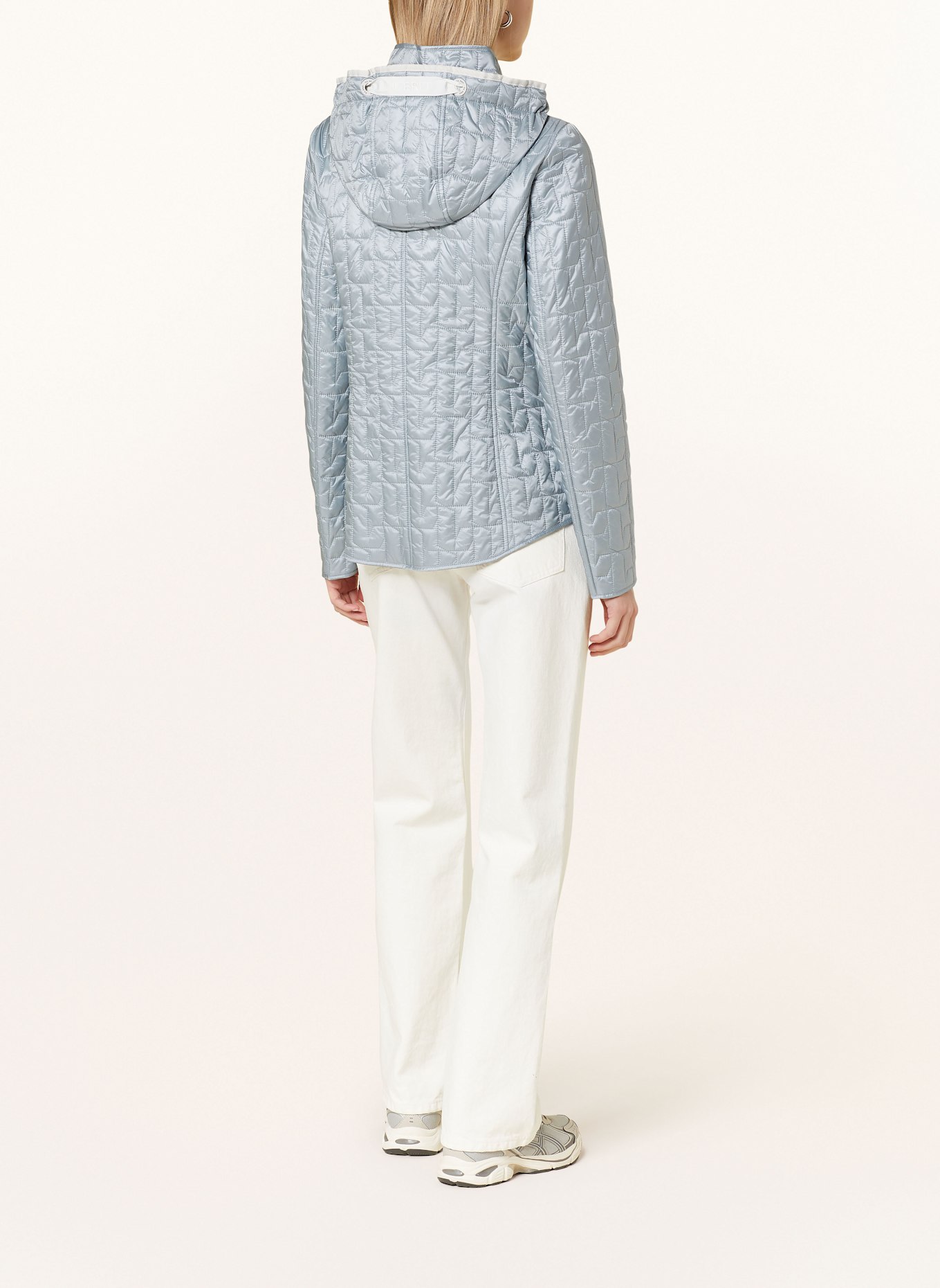 GIL BRET Steppjacke mit abnehmbarer Kapuze: BLAUGRAU