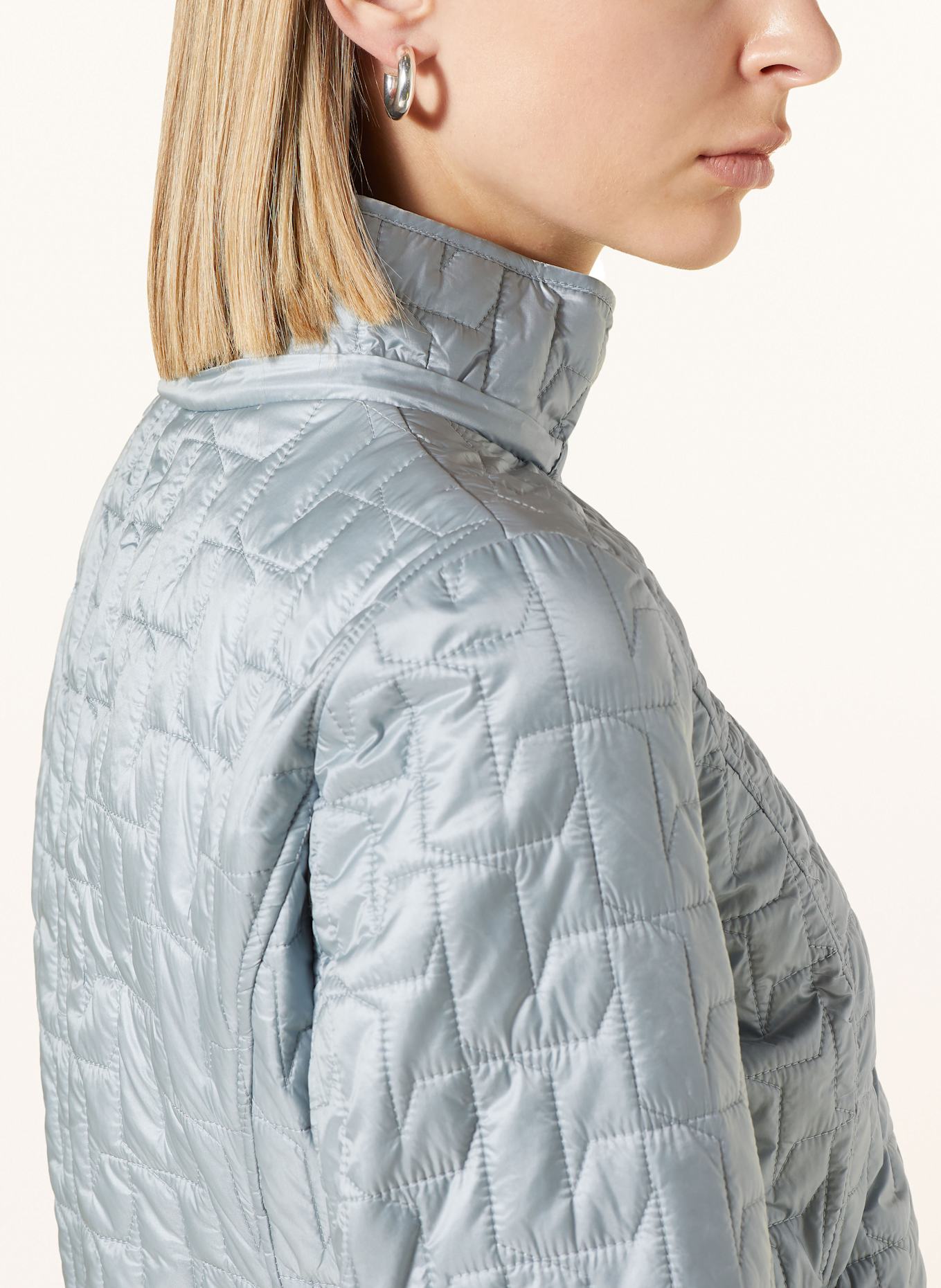 GIL BRET Steppjacke mit abnehmbarer Kapuze: BLAUGRAU