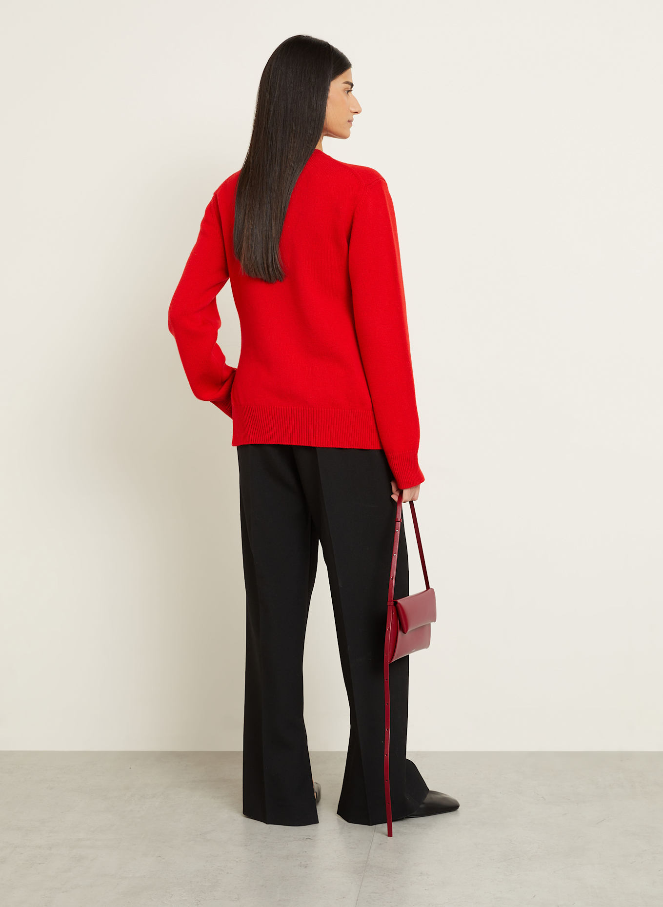JIL SANDER Sweter z dodatkiem kaszmiru: CZERWONY (Obrazek 3)