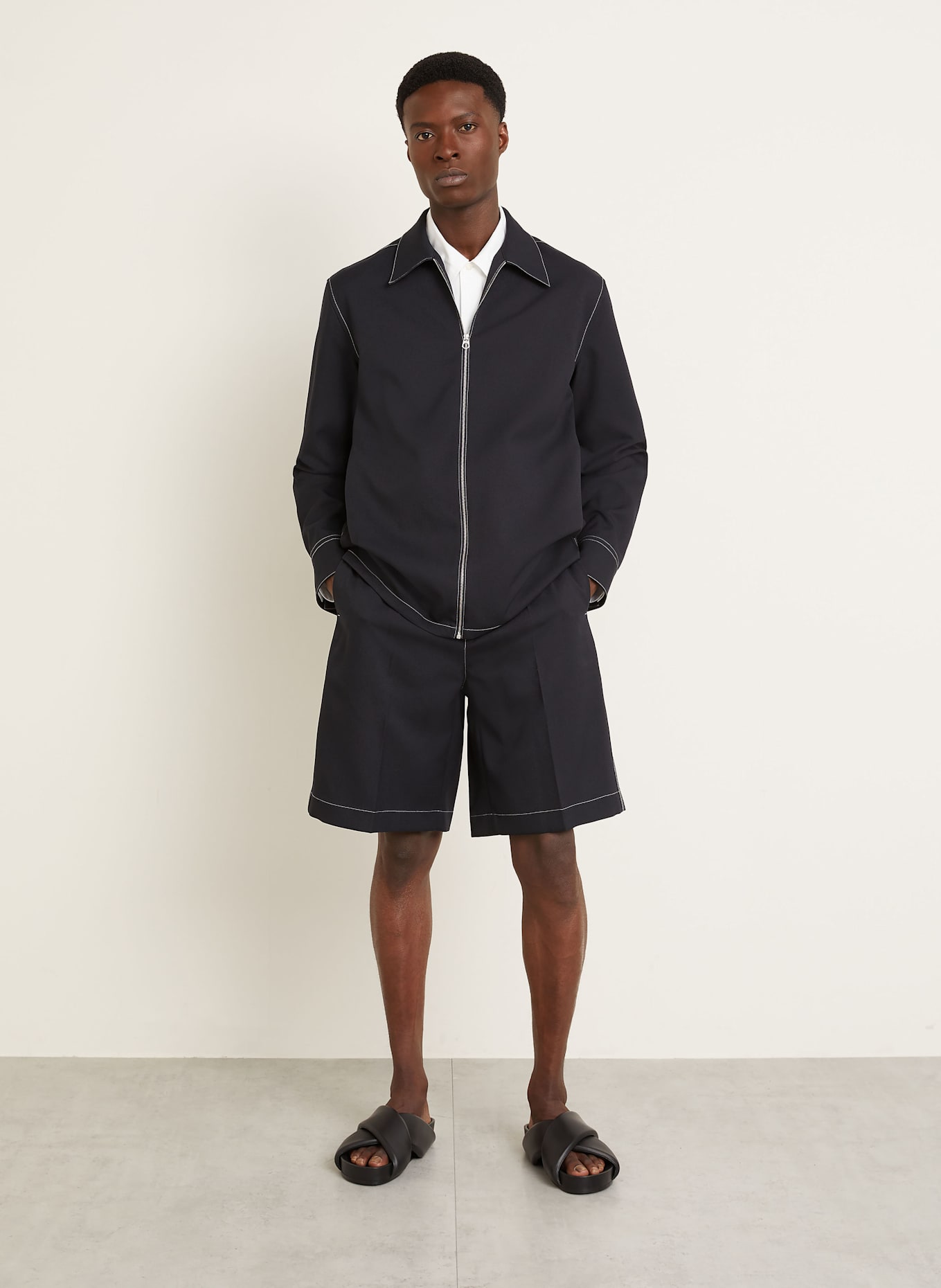 JIL SANDER Shorts: DUNKELBLAU