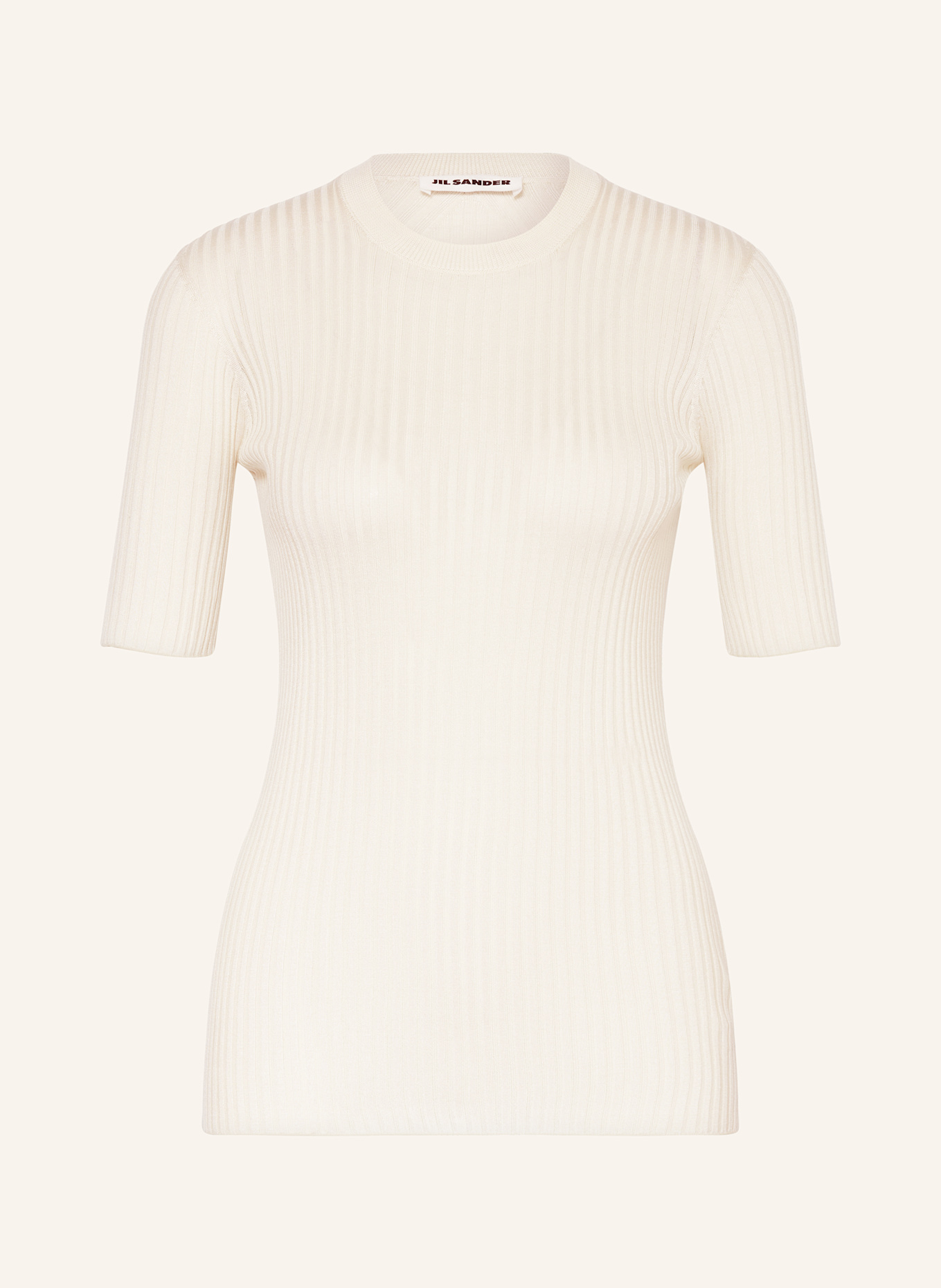 JIL SANDER Strickshirt aus Seide: WEISS