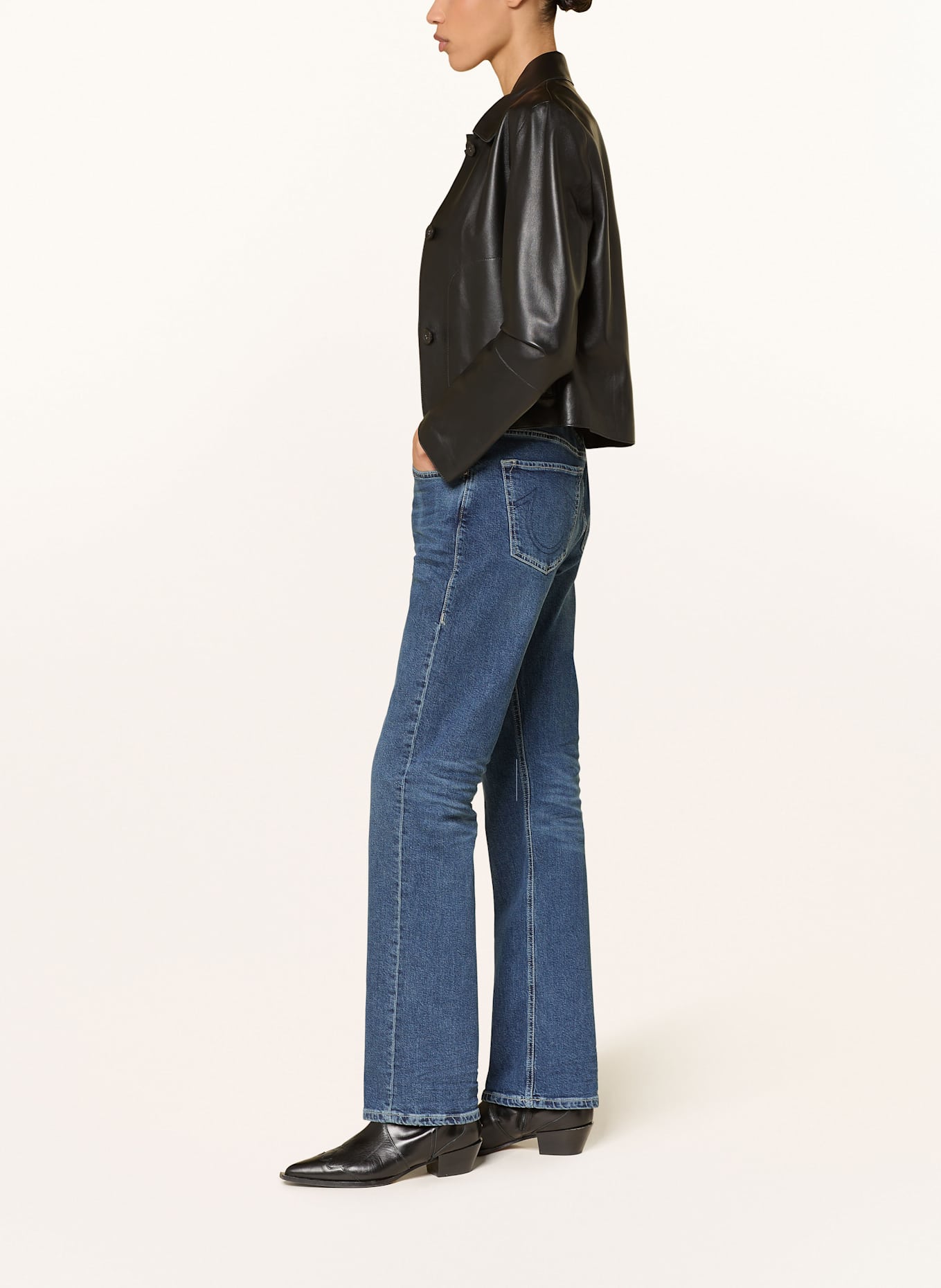 TRUE RELIGION Straight wide jeans KATE: 4646 Light Blue