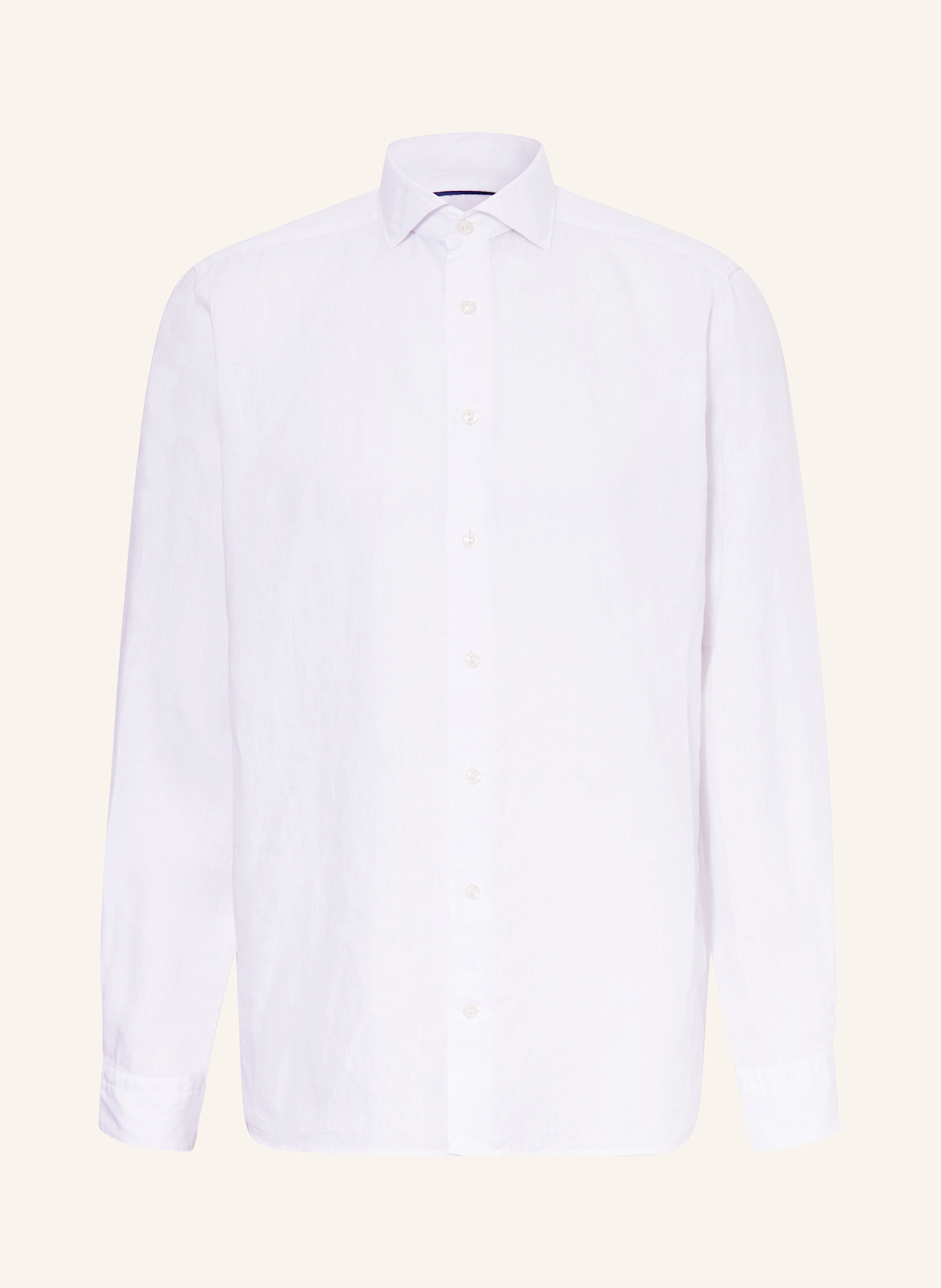 ETON Chemise en lin coupe contemporaine: BLANC