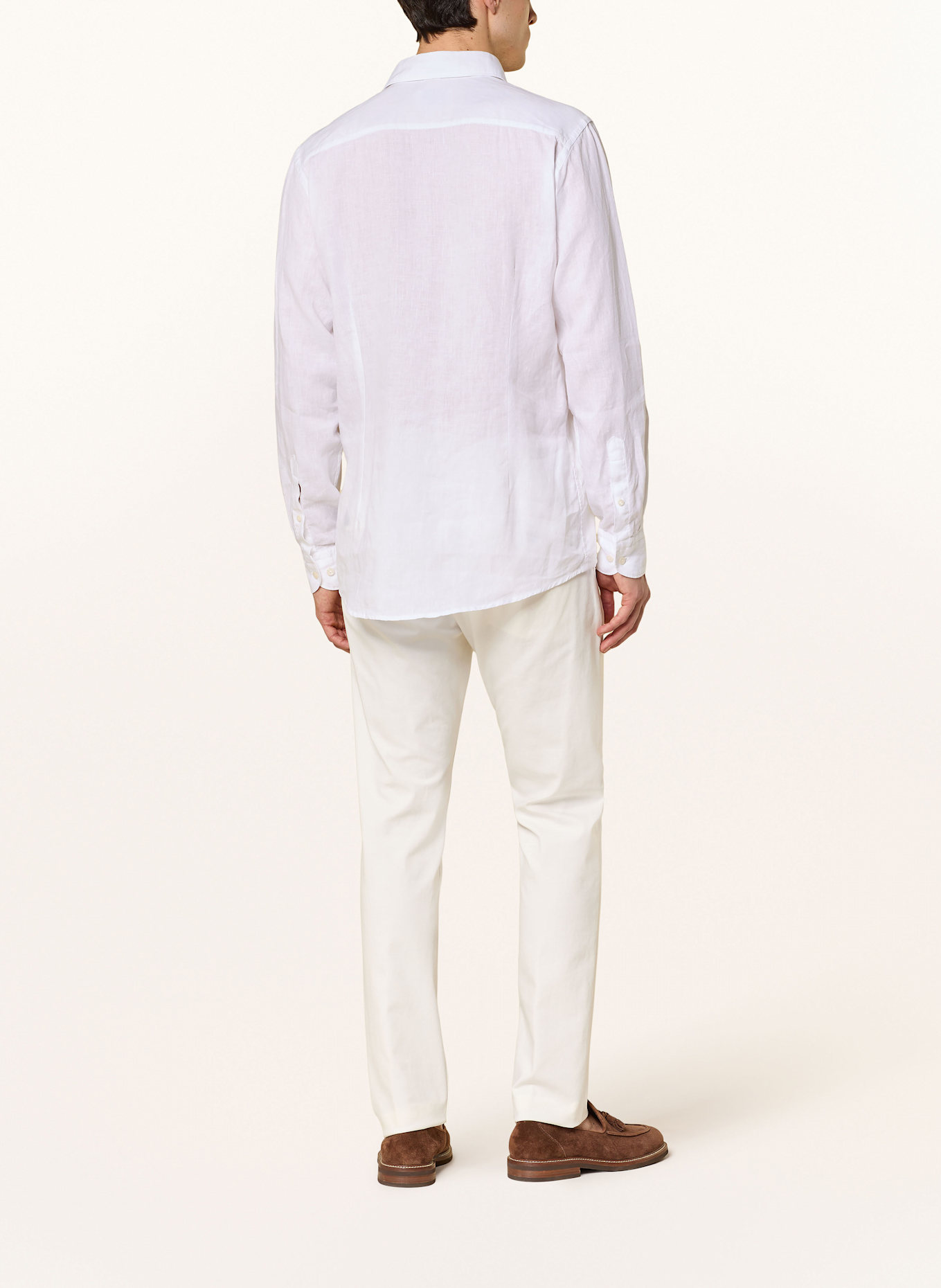 ETON Chemise en lin coupe contemporaine: BLANC