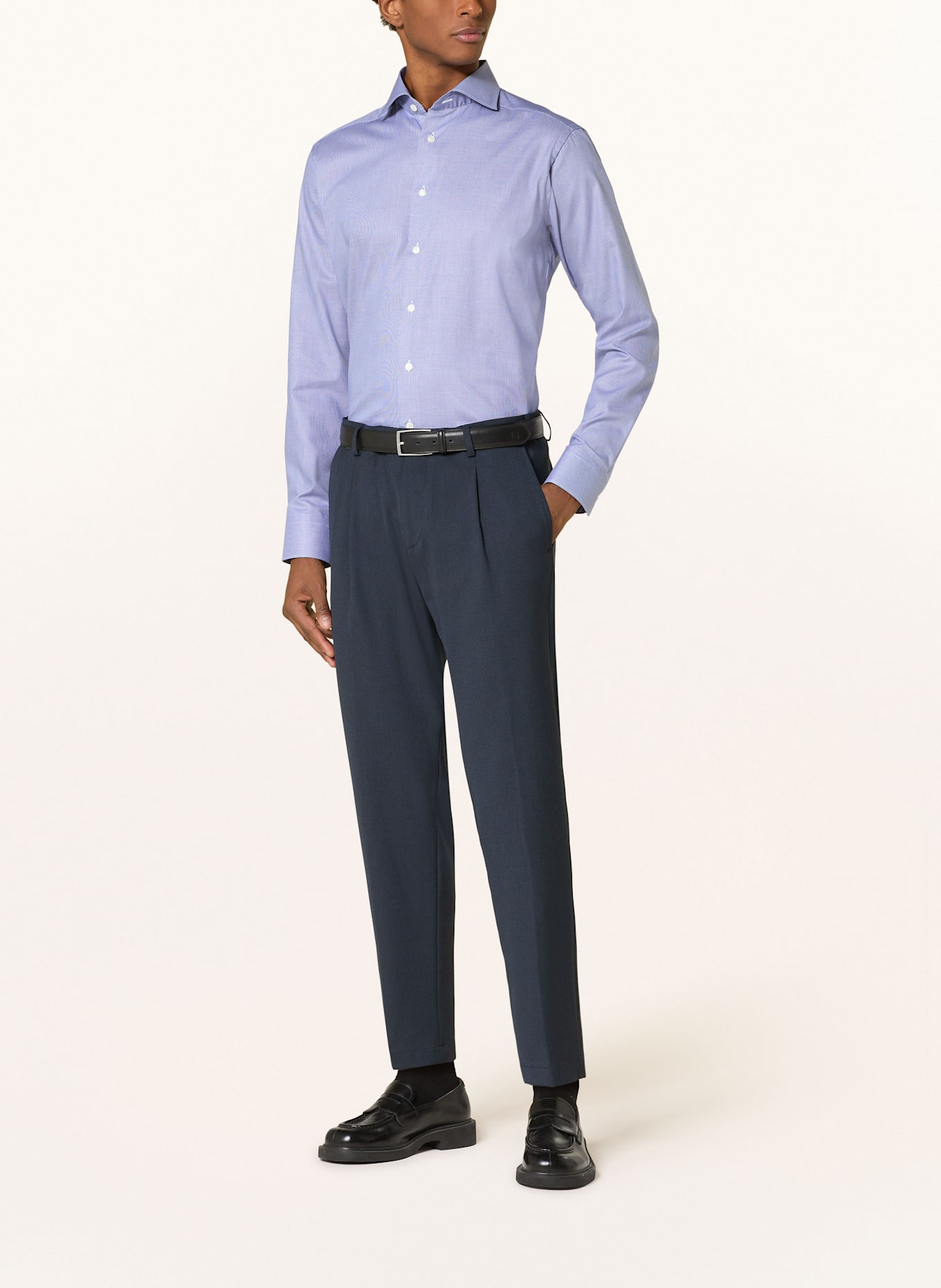 ETON Shirt slim fit: DARK BLUE / WHITE